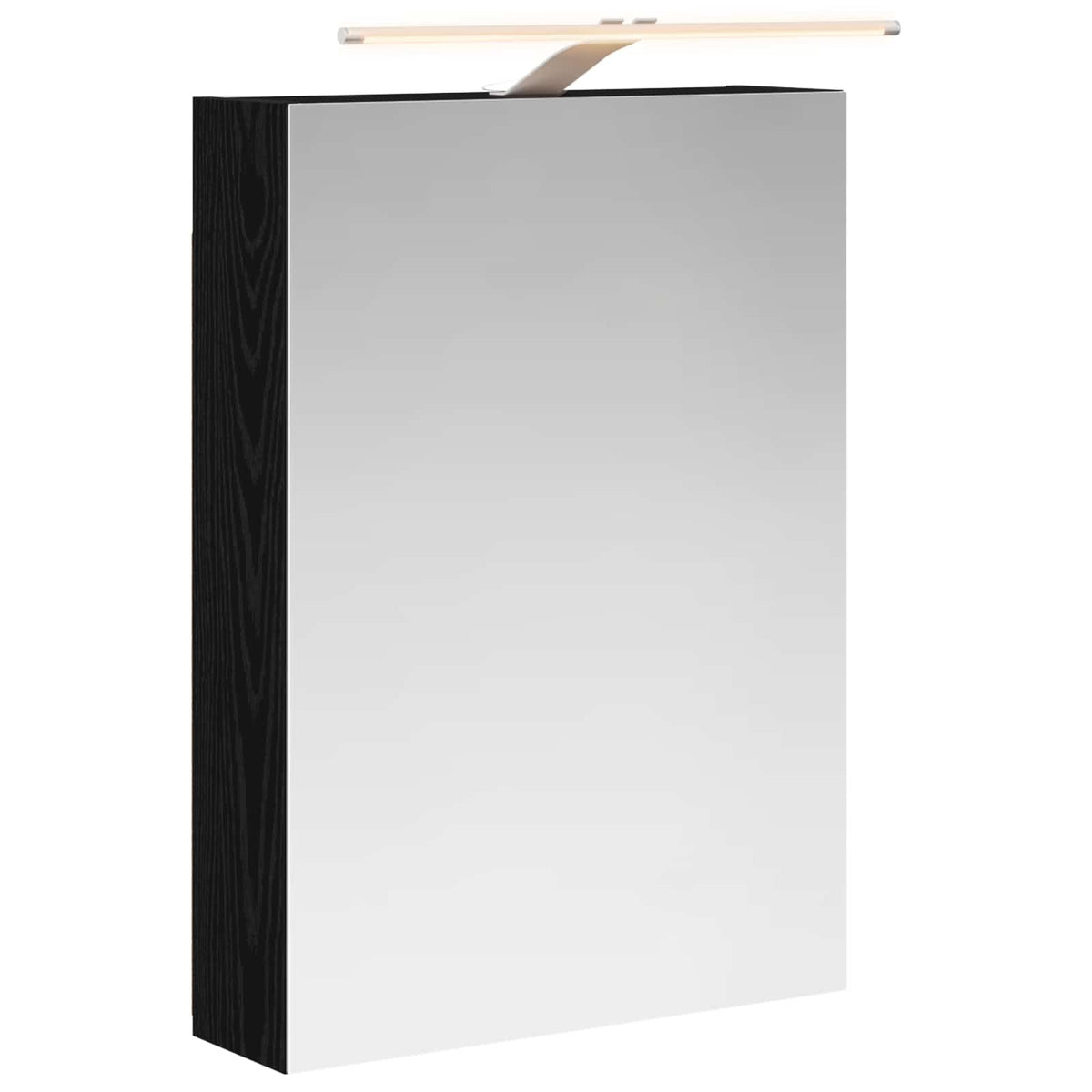 Badeværelsesspejlskab Sort eg 50 x 14,5 x 70 cm Konstrueret træ