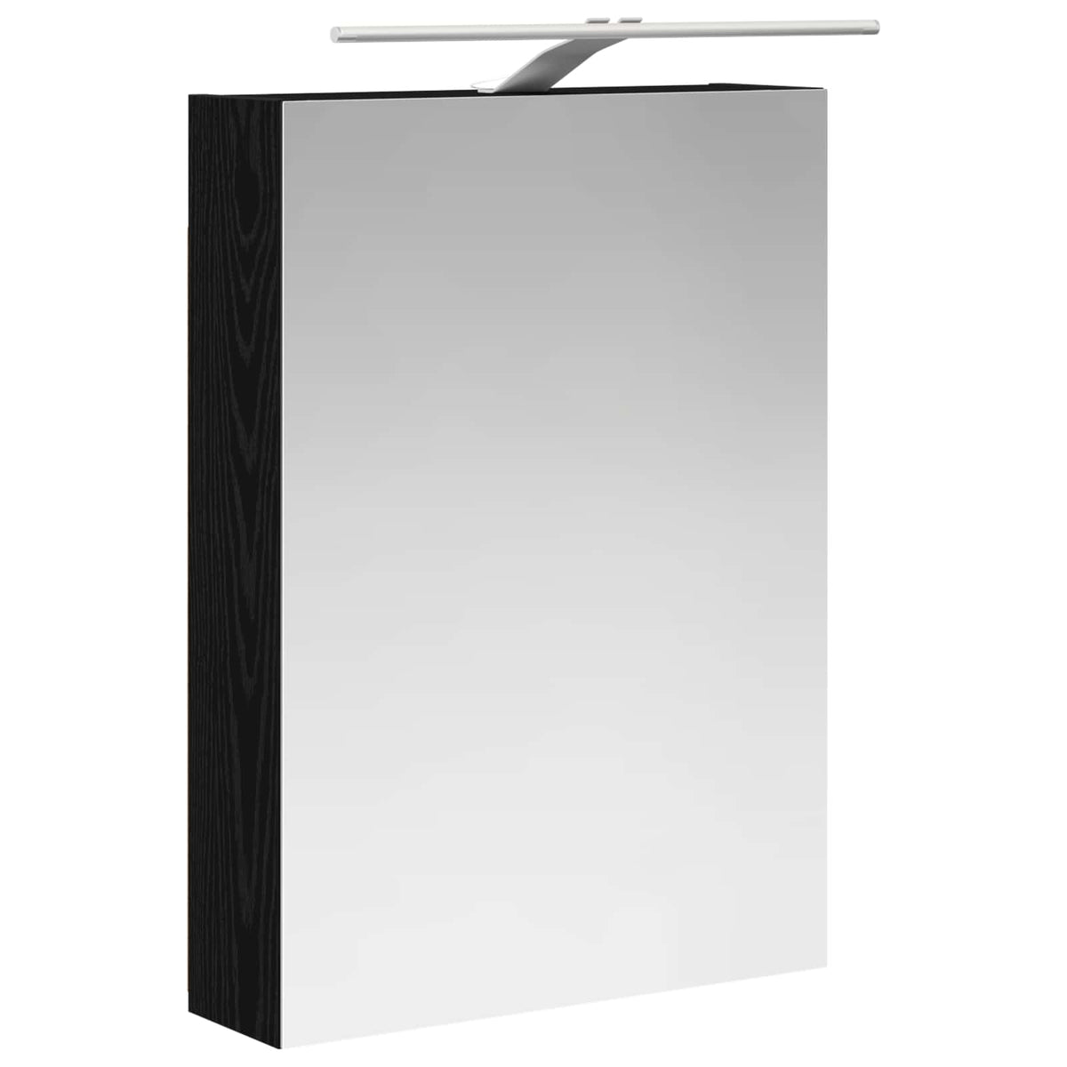 Badeværelsesspejlskab Sort eg 50 x 14,5 x 70 cm Konstrueret træ