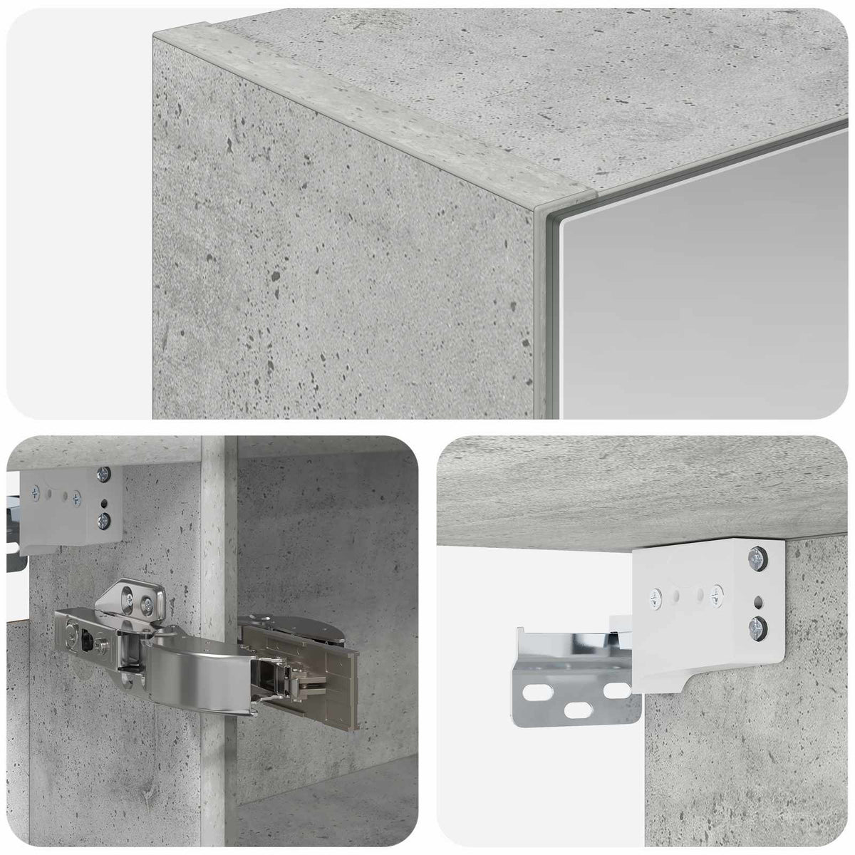 Badeværelsesspejlskab Beton Grå 50 x 14,5 x 70 cm