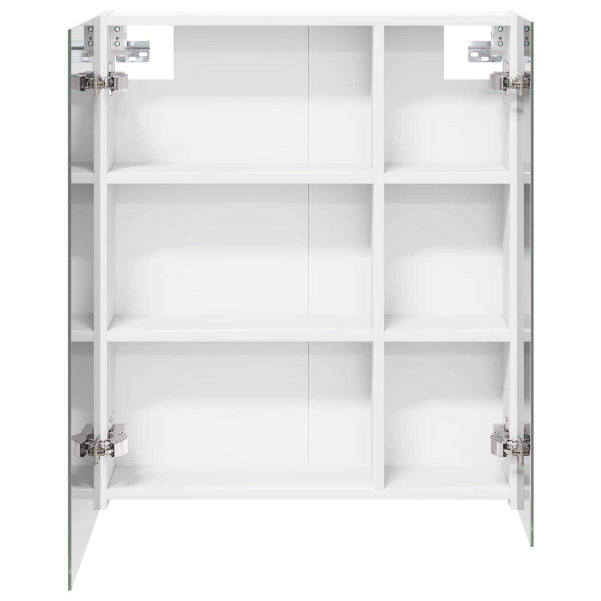Badeværelsesspejlskab Hvid 60 x 14,5 x 70 cm Konstrueret træ