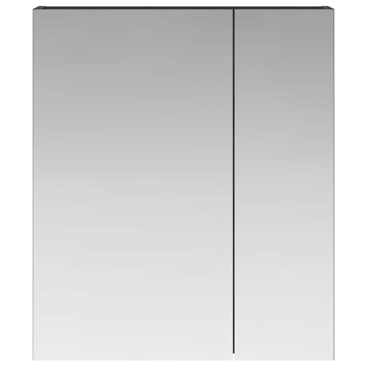 Badeværelsesspejlskab Sort eg 60 x 14,5 x 70 cm Konstrueret træ