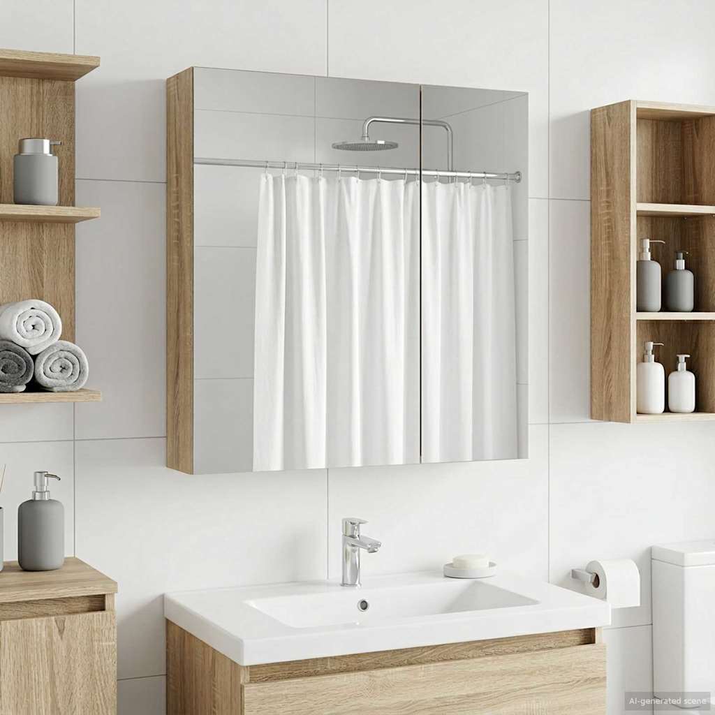 Badeværelsesspejlskab Sonoma eg 60 x 14,5 x 70 cm