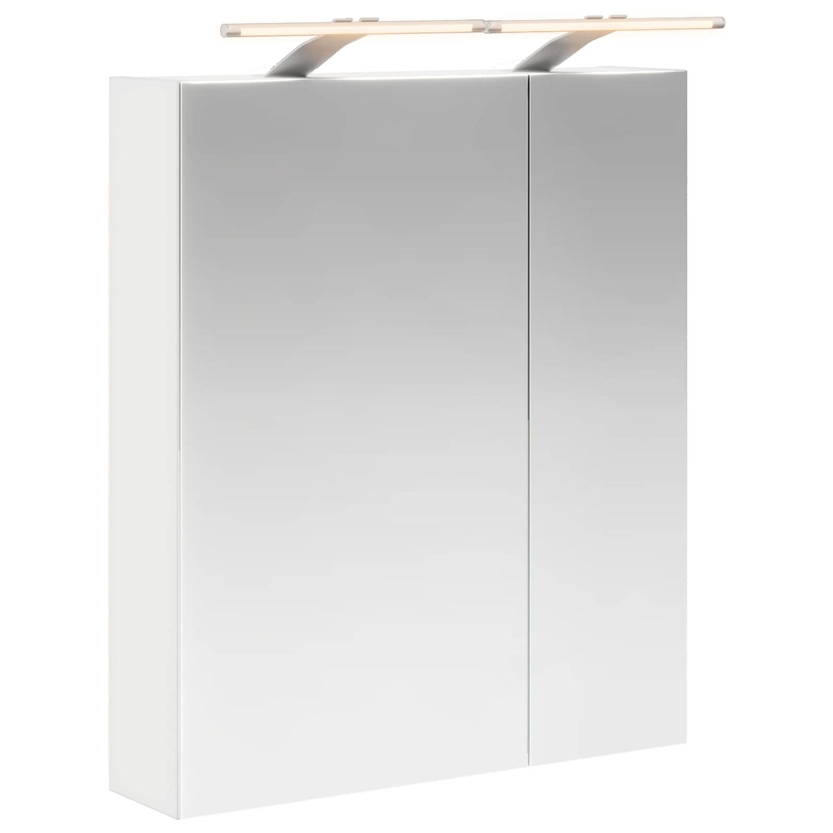 Badeværelsesspejlskab Hvid 60 x 14,5 x 70 cm Konstrueret træ