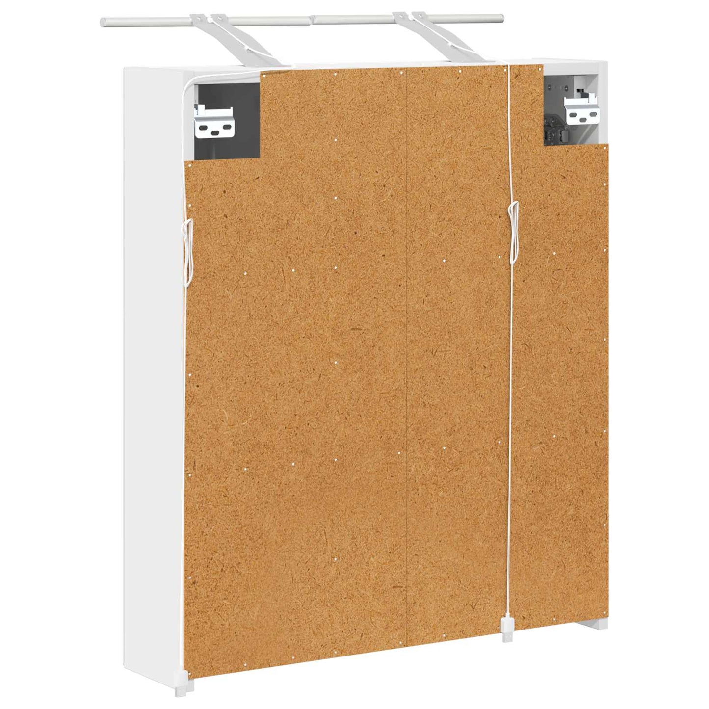 Badeværelsesspejlskab Hvid 60 x 14,5 x 70 cm Konstrueret træ