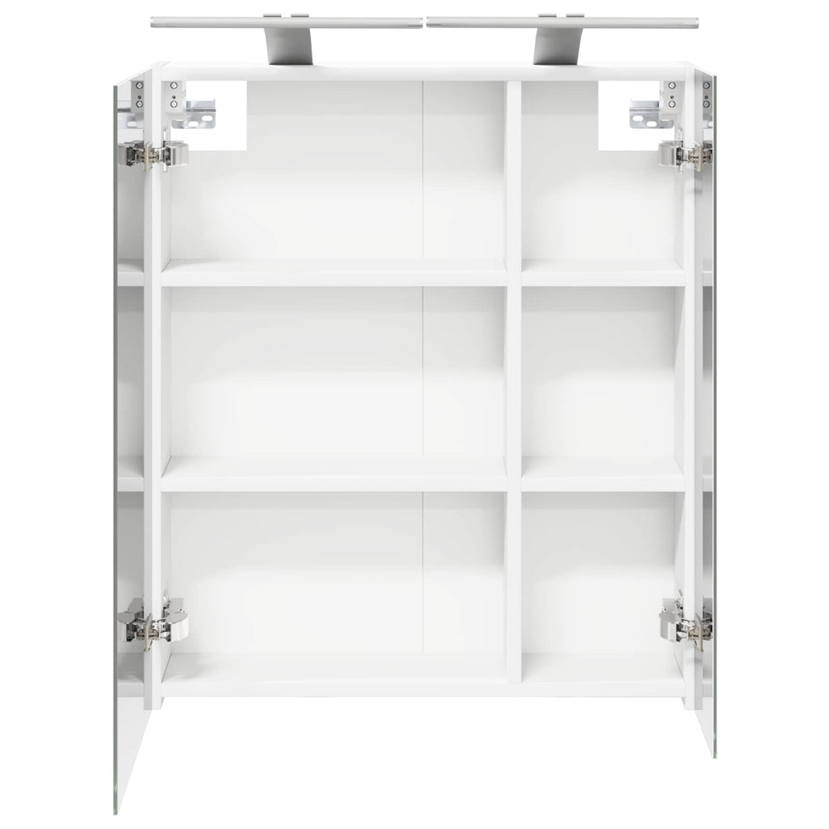 Badeværelsesspejlskab Hvid 60 x 14,5 x 70 cm Konstrueret træ