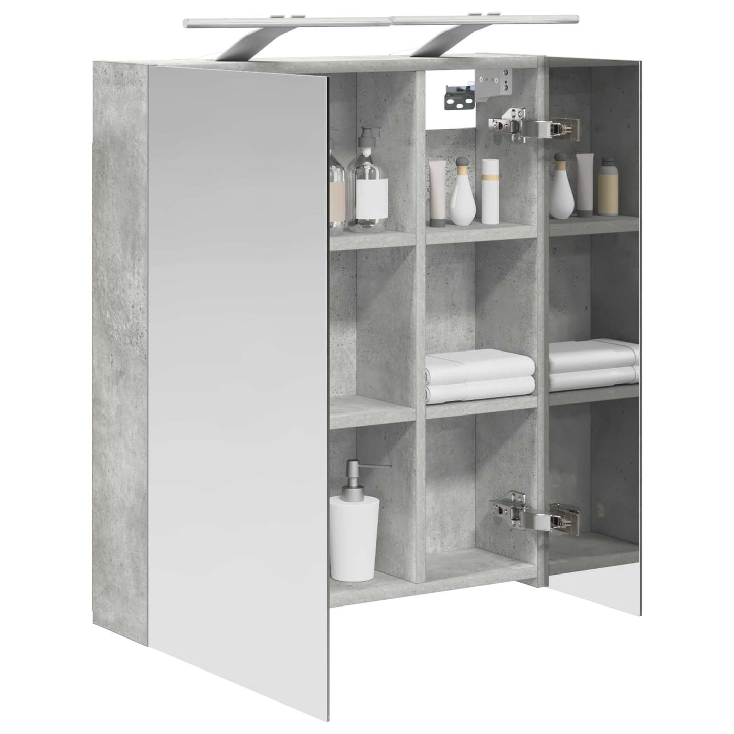 Badeværelsesspejlskab Beton Grå 60 x 14,5 x 70 cm