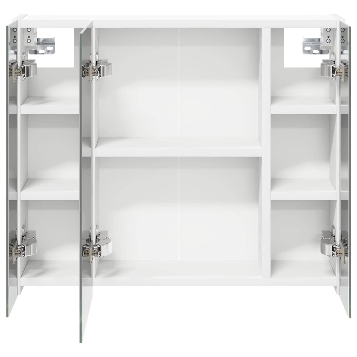Badeværelsesspejlskab Hvid 60 x 14,5 x 50 cm Konstrueret træ