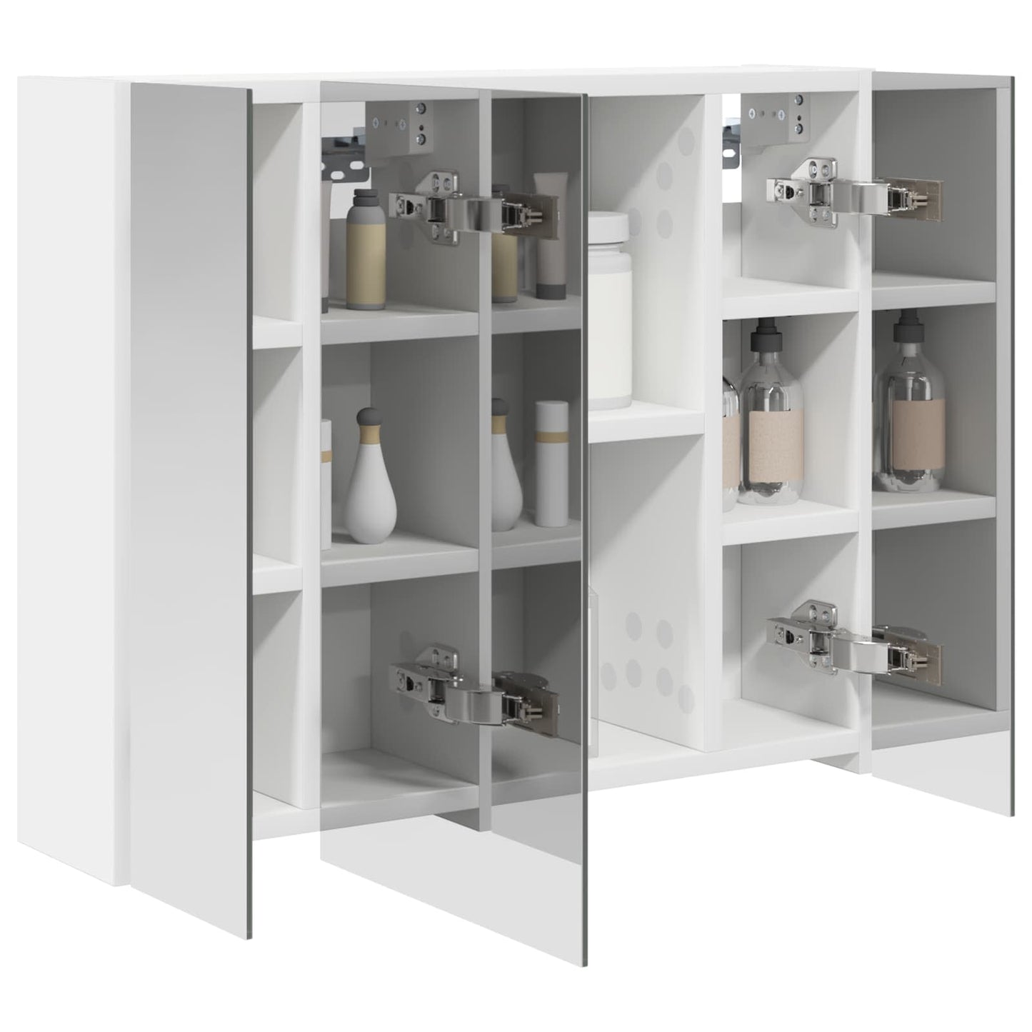 Badeværelsesspejlskab Hvid 60 x 14,5 x 50 cm Konstrueret træ