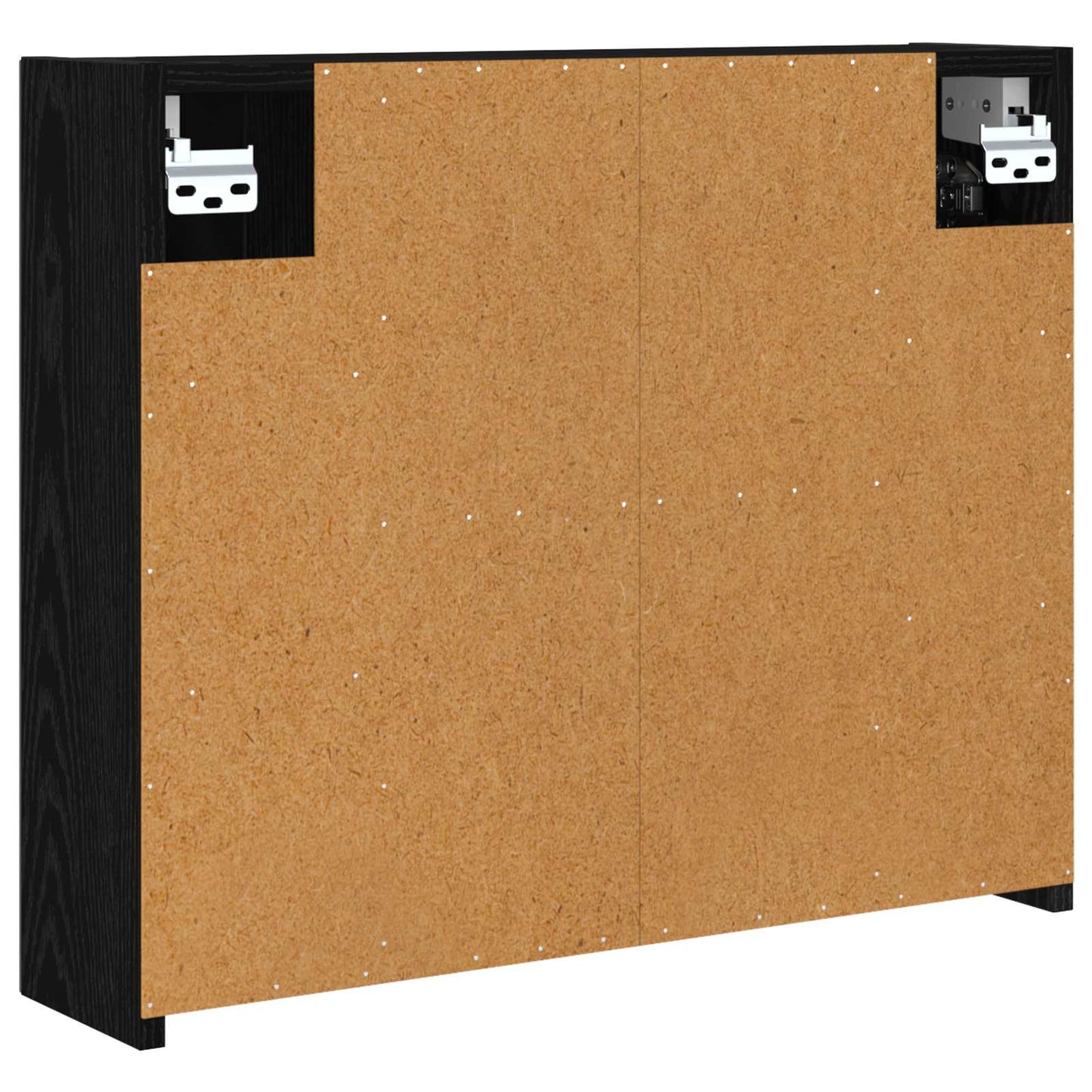 Badeværelsesspejlskab Sort eg 60 x 14,5 x 50 cm Konstrueret træ