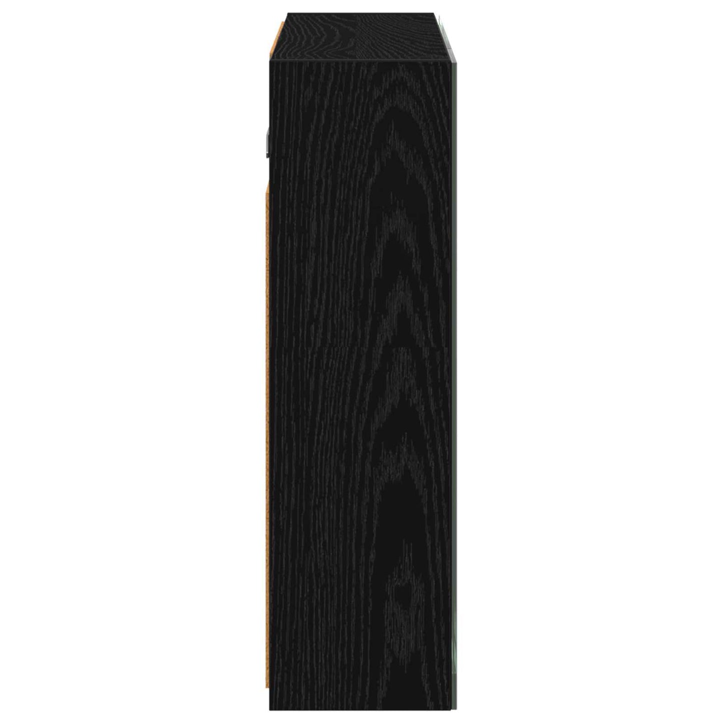 Badeværelsesspejlskab Sort eg 60 x 14,5 x 50 cm Konstrueret træ