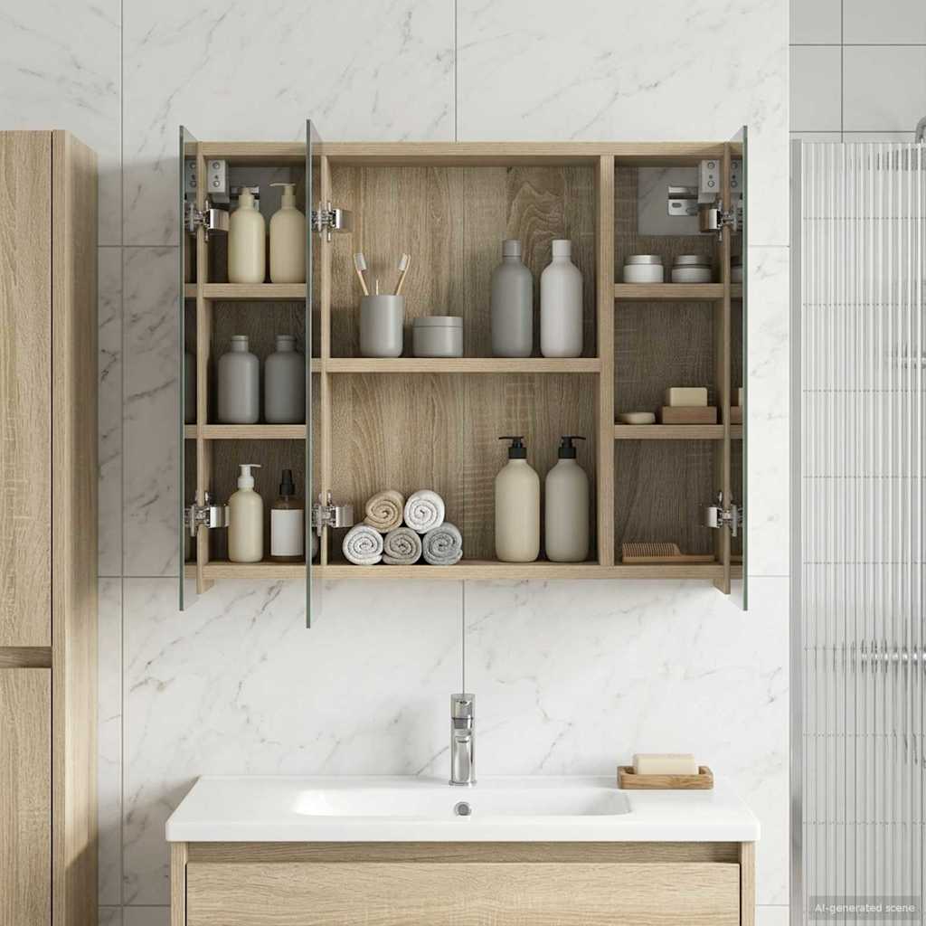 Badeværelsesspejlskab Sonoma eg 60 x 14,5 x 50 cm