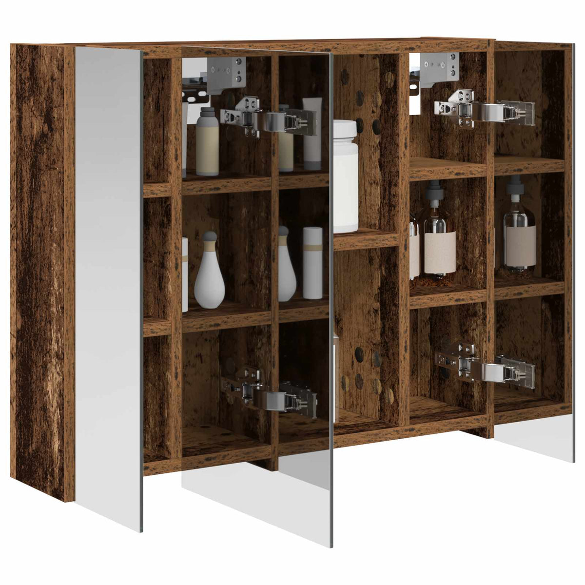 Badeværelsesspejlskab Gammelt træ 60 x 14,5 x 50 cm