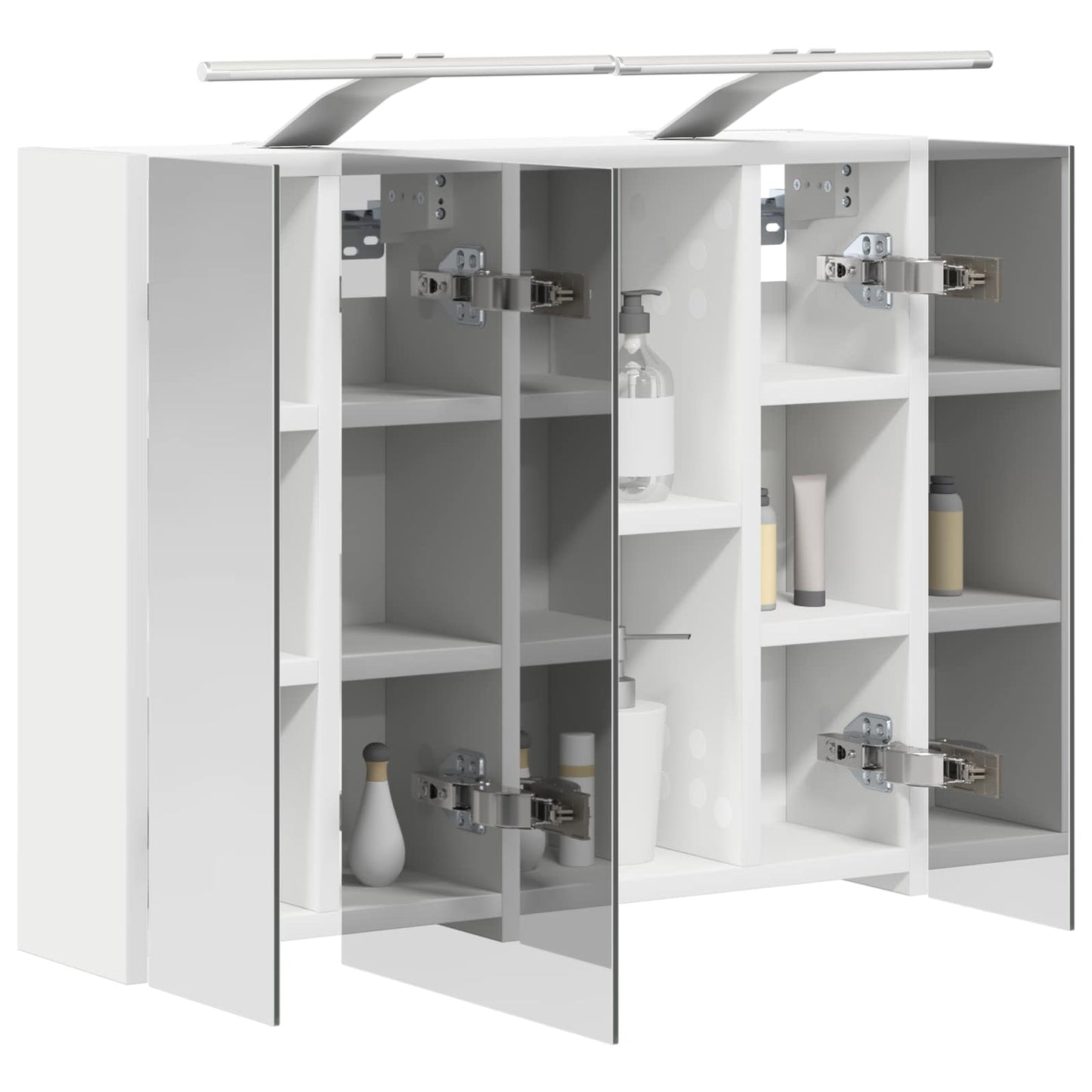 Badeværelsesspejlskab Hvid 60 x 14,5 x 50 cm Konstrueret træ