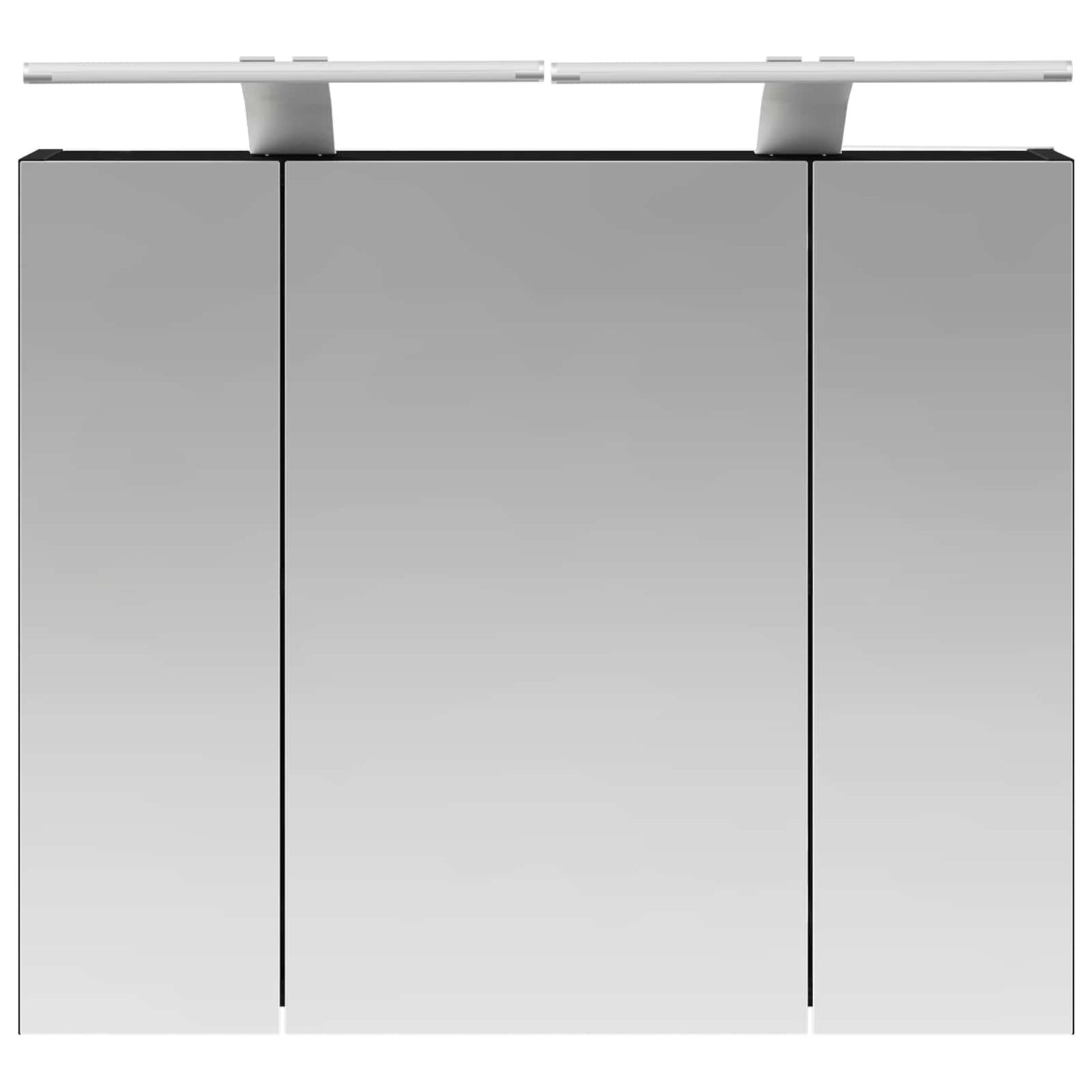 Badeværelsesspejlskab Sort eg 60 x 14,5 x 50 cm Konstrueret træ