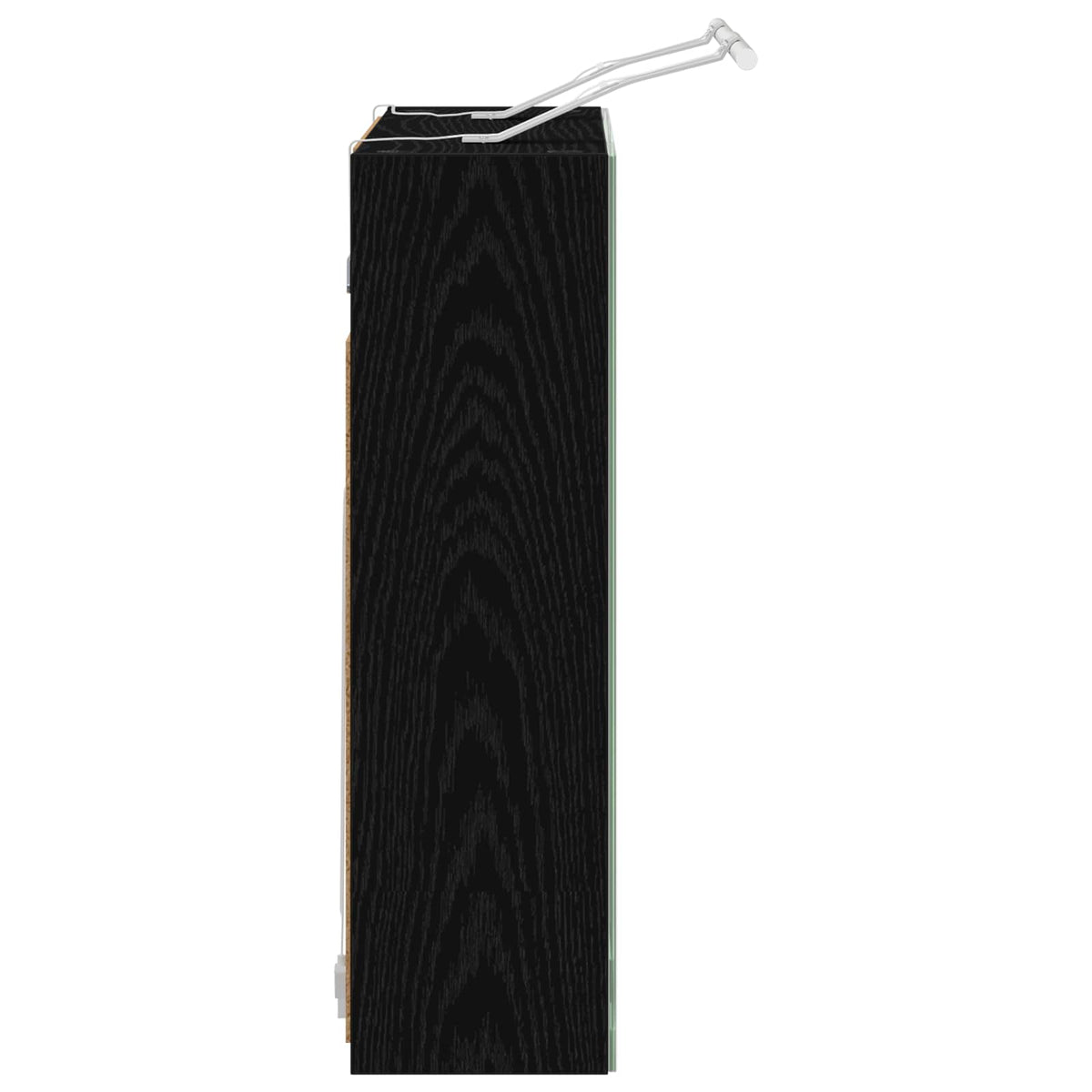 Badeværelsesspejlskab Sort eg 60 x 14,5 x 50 cm Konstrueret træ