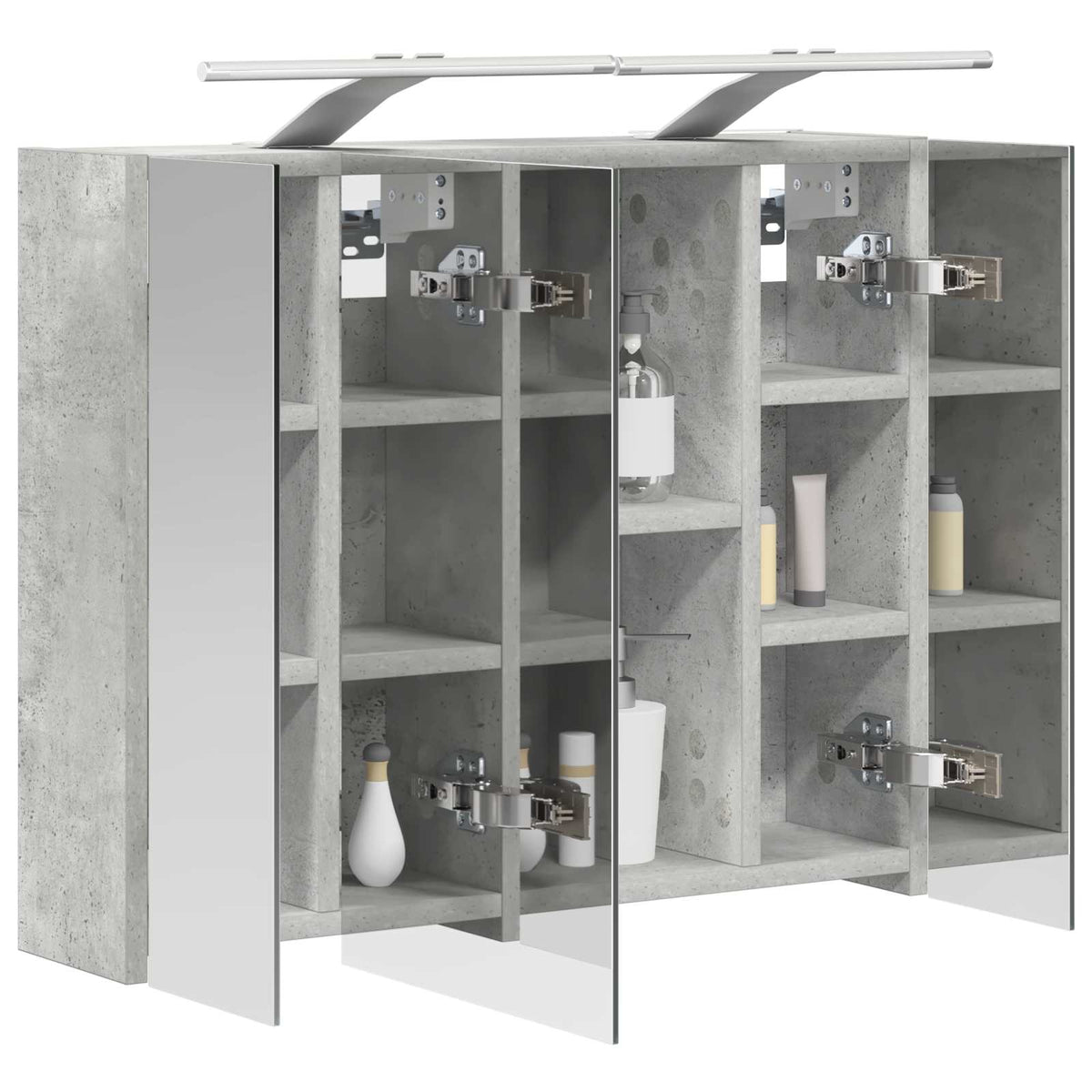 Badeværelsesspejlskab Beton Grå 60 x 14,5 x 50 cm