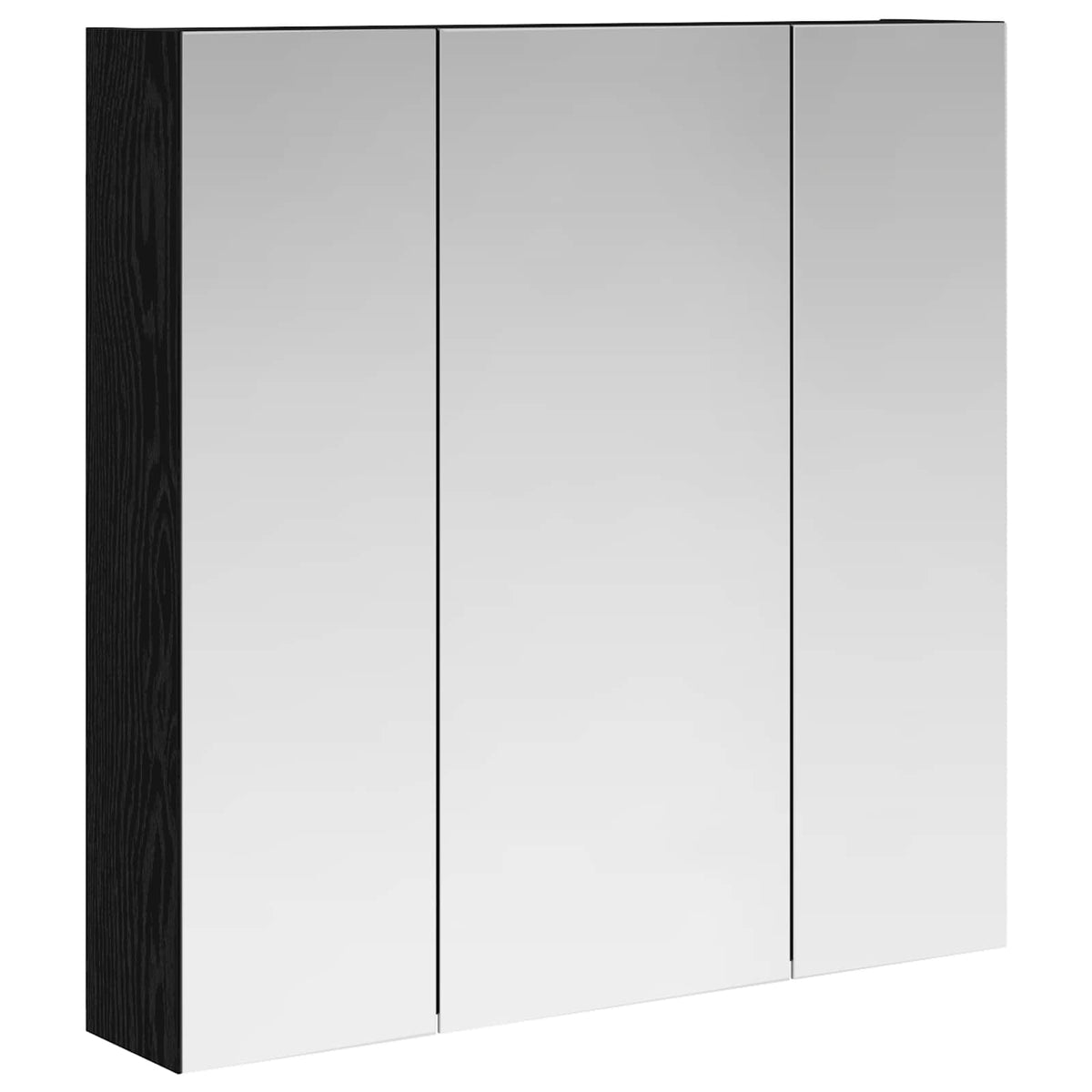Badeværelsesspejlskab Sort eg 70 x 14,5 x 70 cm Konstrueret træ