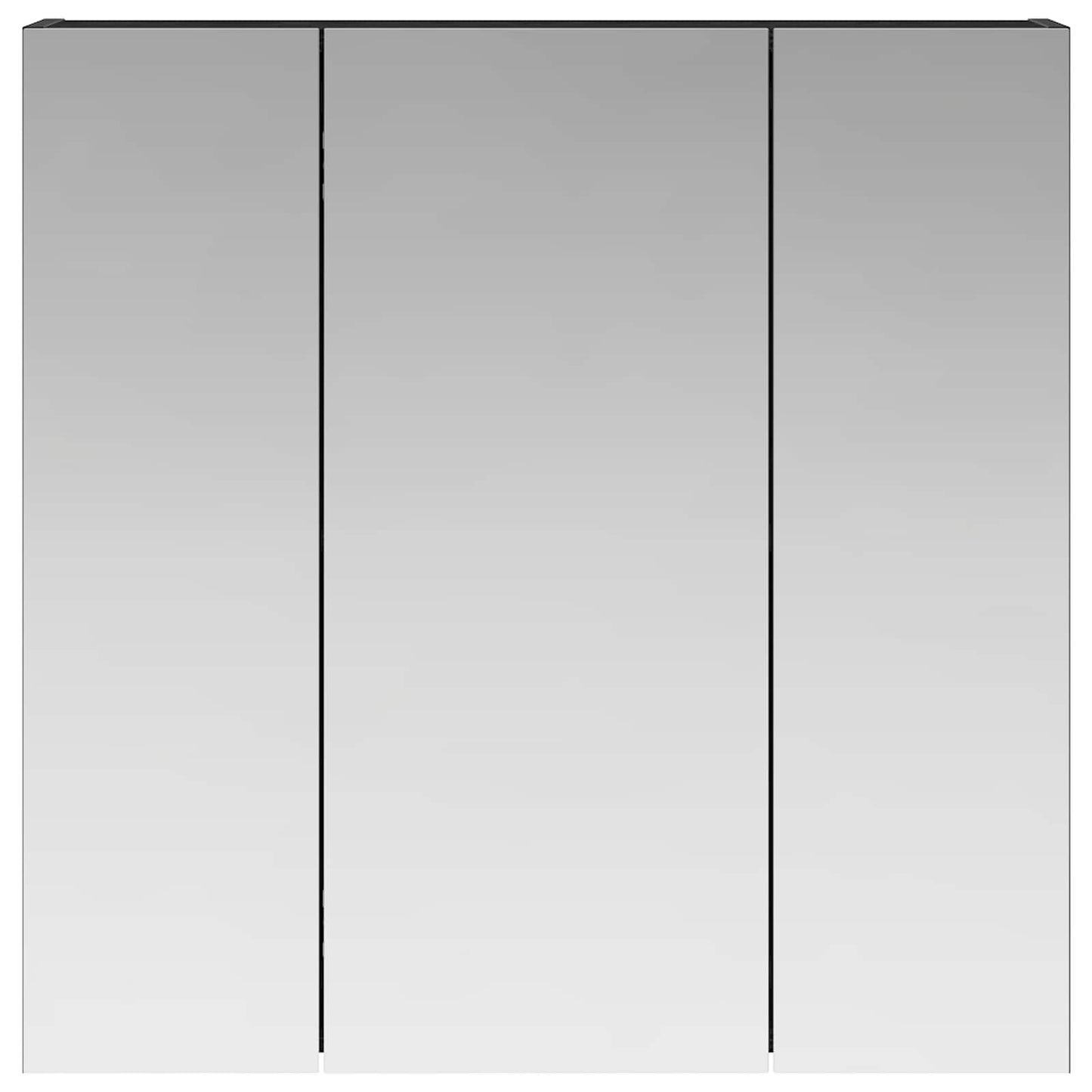 Badeværelsesspejlskab Sort eg 70 x 14,5 x 70 cm Konstrueret træ