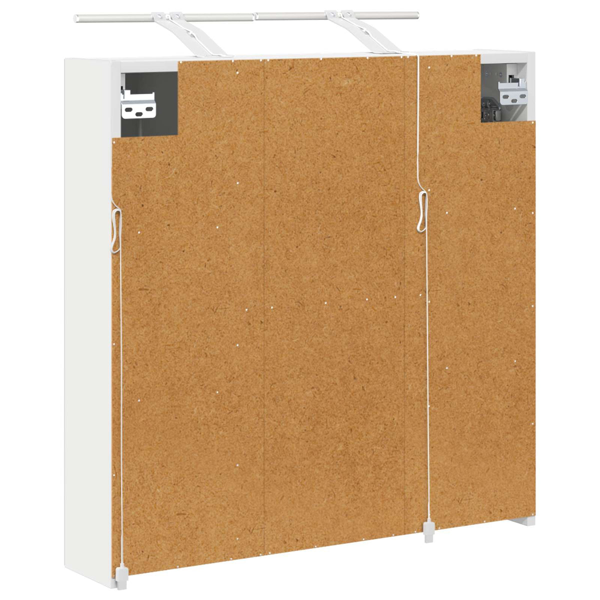 Badeværelsesspejlskab Hvid 70 x 14,5 x 70 cm Konstrueret træ