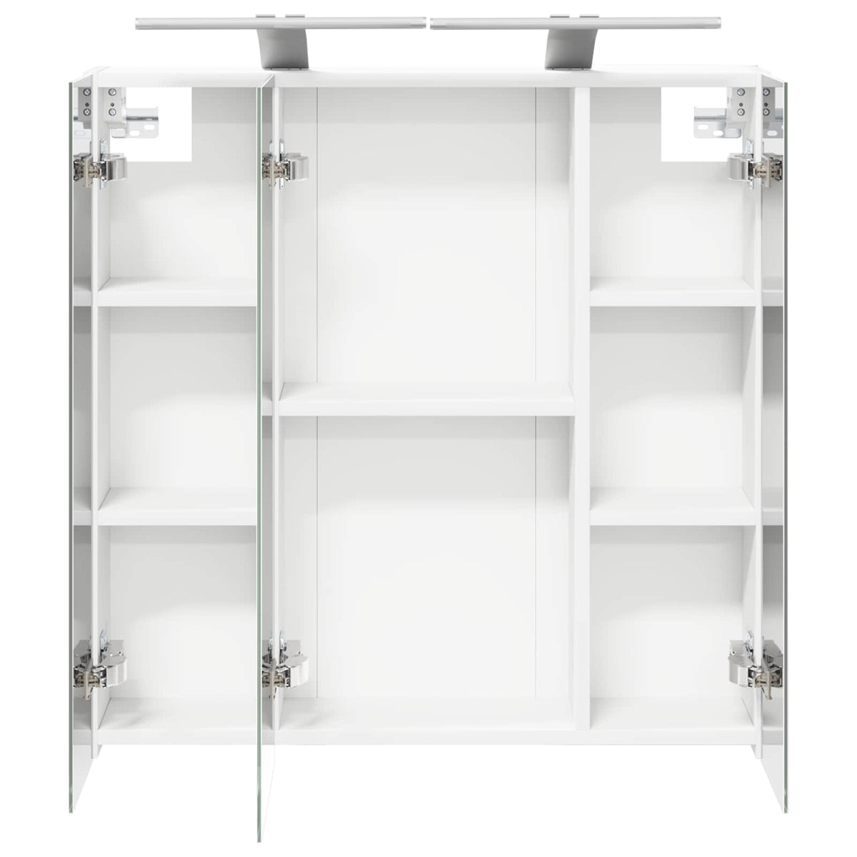 Badeværelsesspejlskab Hvid 70 x 14,5 x 70 cm Konstrueret træ