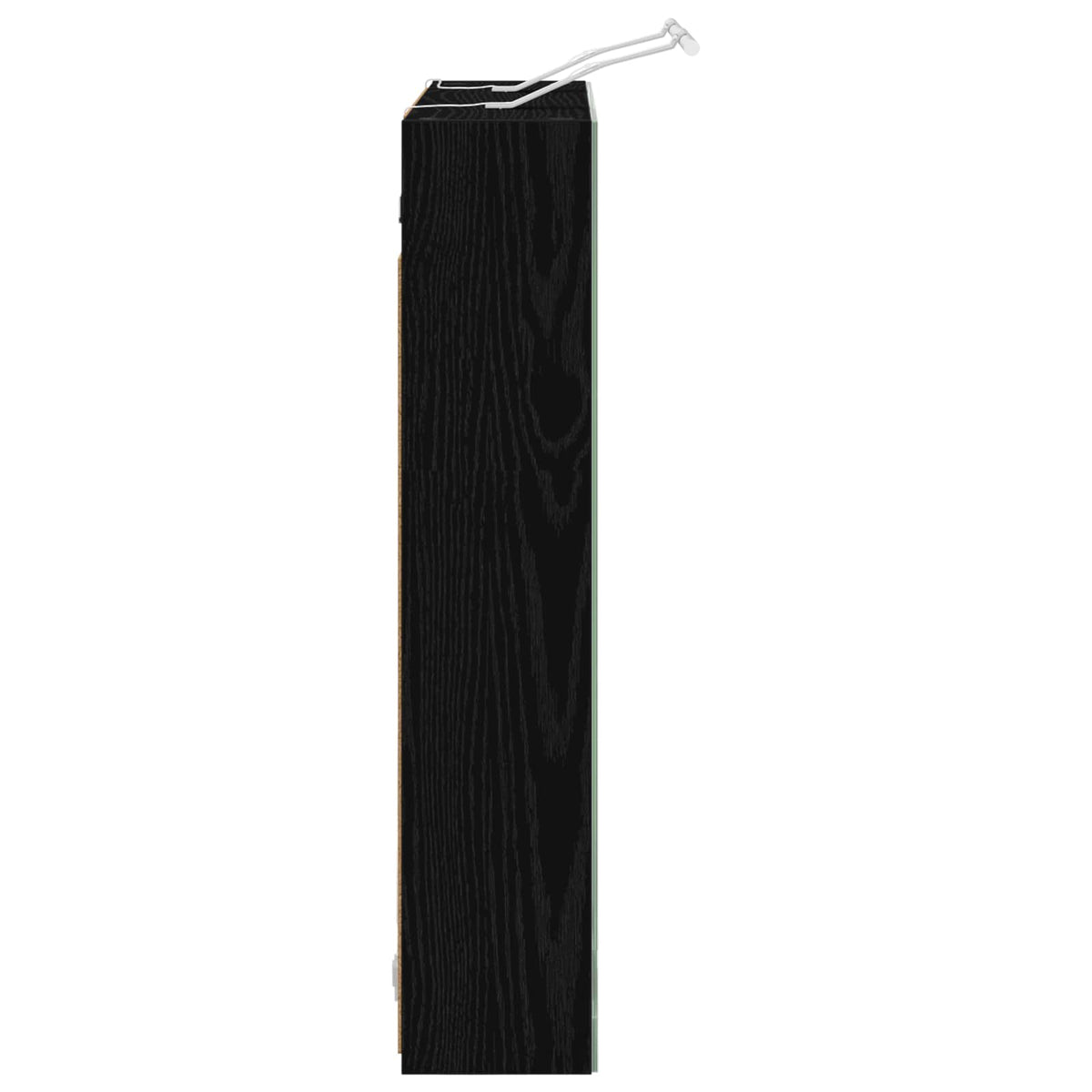 Badeværelsesspejlskab Sort eg 70 x 14,5 x 70 cm Konstrueret træ