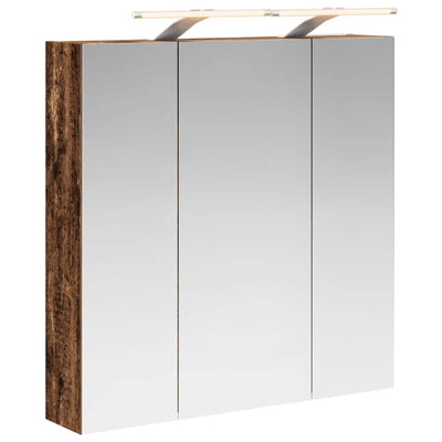 Badeværelsesspejlskab Gammelt træ 70 x 14,5 x 70 cm
