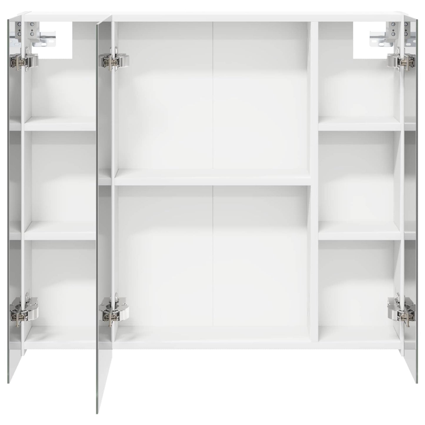 Badeværelsesspejlskab Hvid 80 x 14.5 x 70 cm Konstrueret træ