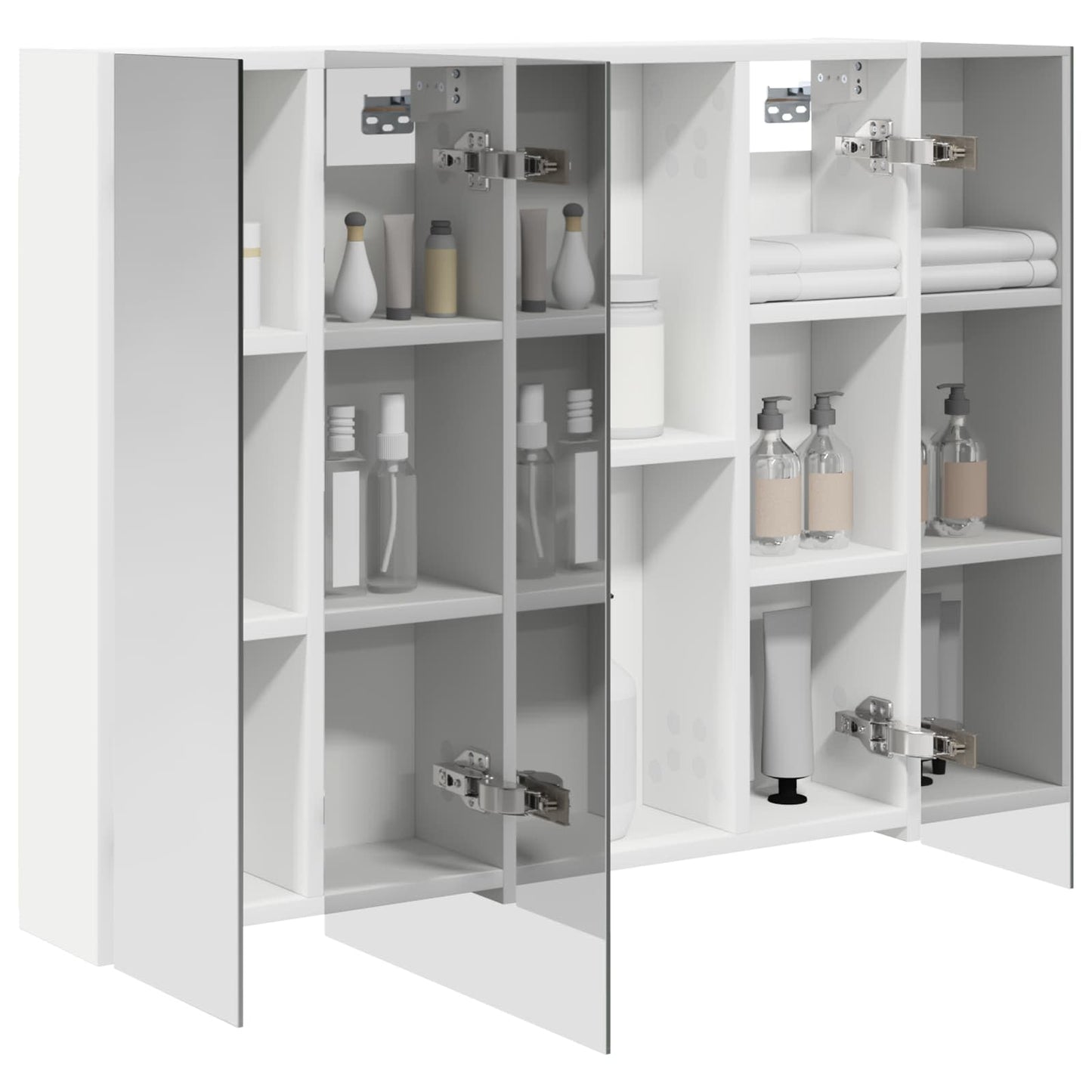 Badeværelsesspejlskab Hvid 80 x 14.5 x 70 cm Konstrueret træ