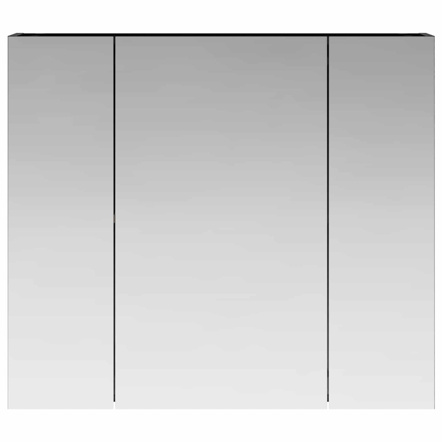 Badeværelsesspejlskab Sort eg 80 x 14.5 x 70 cm Konstrueret træ