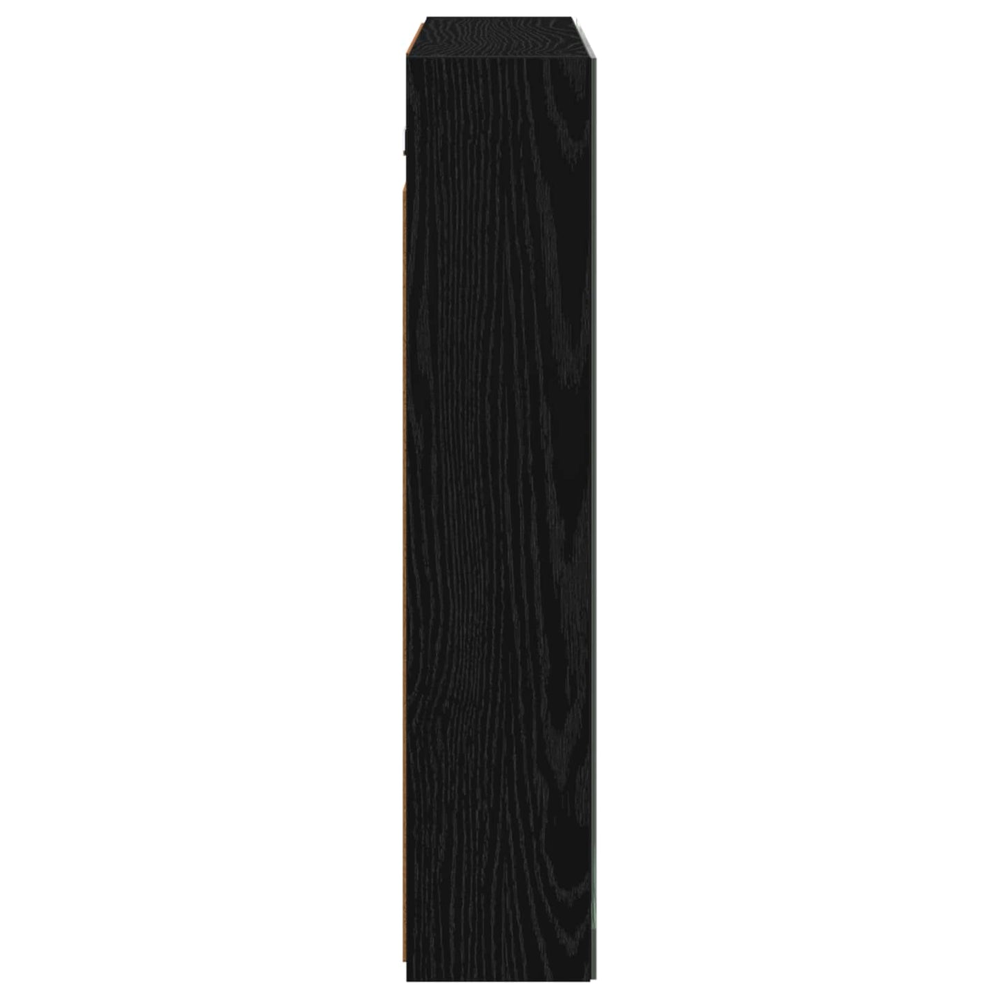 Badeværelsesspejlskab Sort eg 80 x 14.5 x 70 cm Konstrueret træ