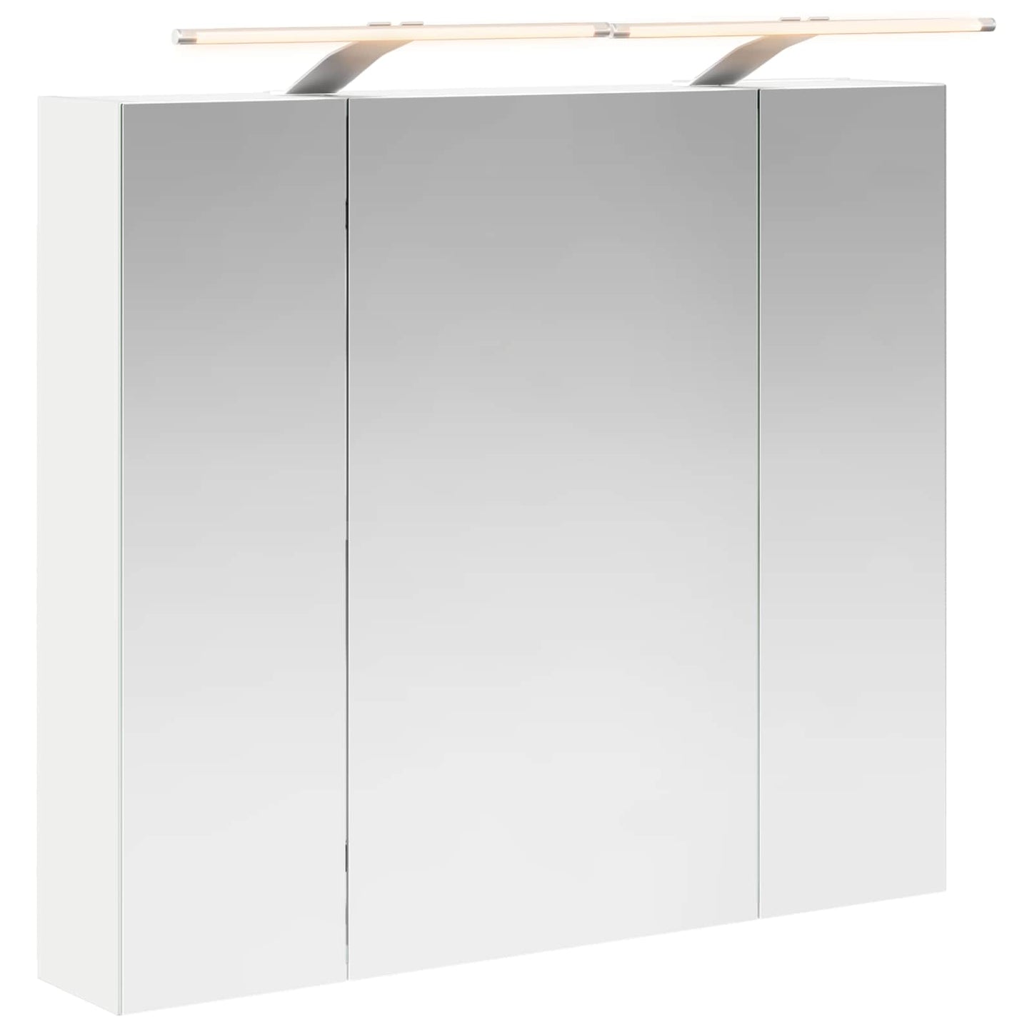 Badeværelsesspejlskab Hvid 80 x 14.5 x 70 cm Konstrueret træ