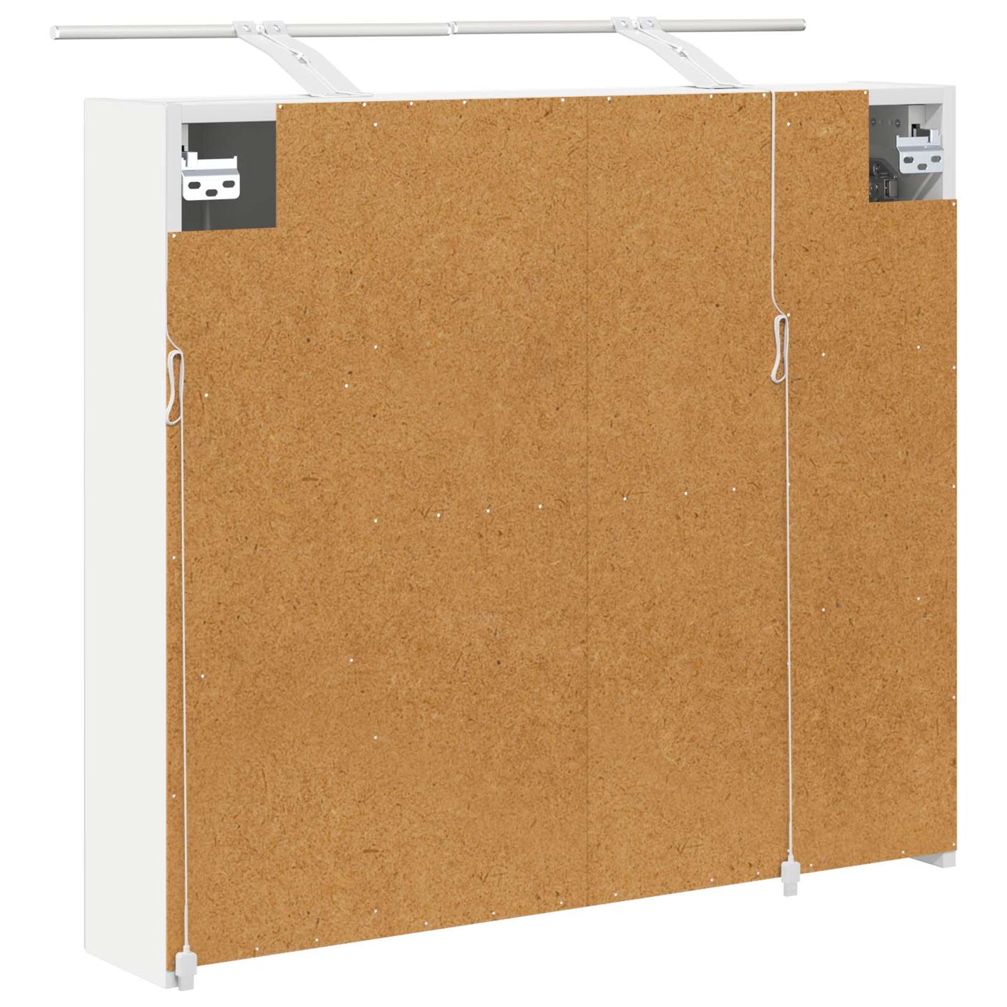 Badeværelsesspejlskab Hvid 80 x 14.5 x 70 cm Konstrueret træ