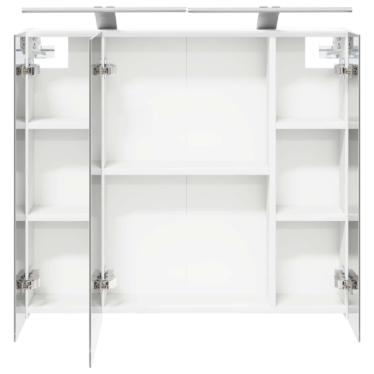 Badeværelsesspejlskab Hvid 80 x 14.5 x 70 cm Konstrueret træ