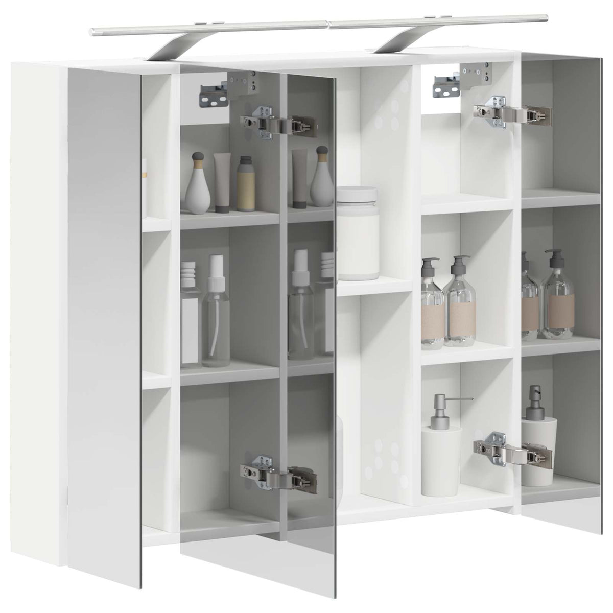 Badeværelsesspejlskab Hvid 80 x 14.5 x 70 cm Konstrueret træ