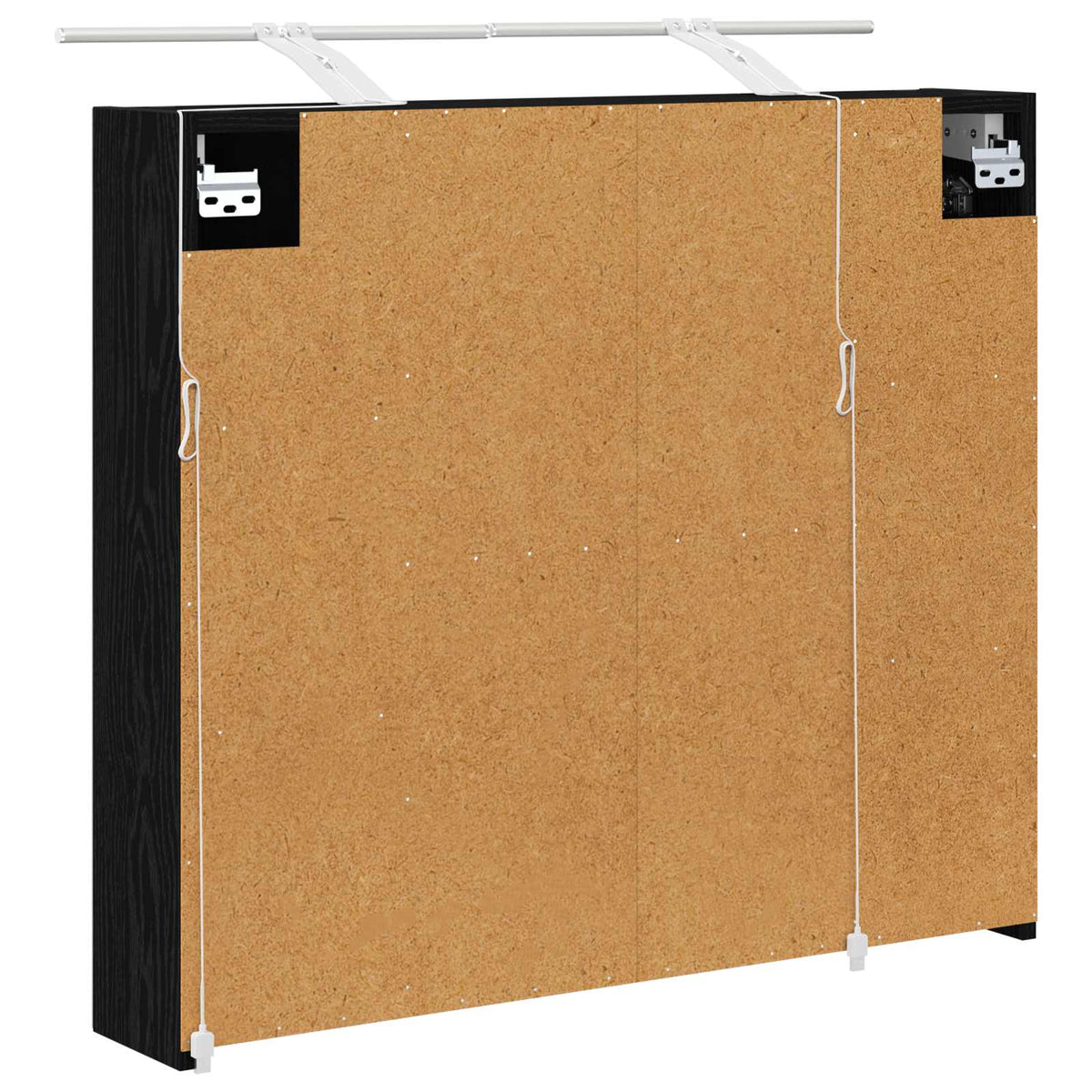 Badeværelsesspejlskab Sort eg 80 x 14.5 x 70 cm Konstrueret træ