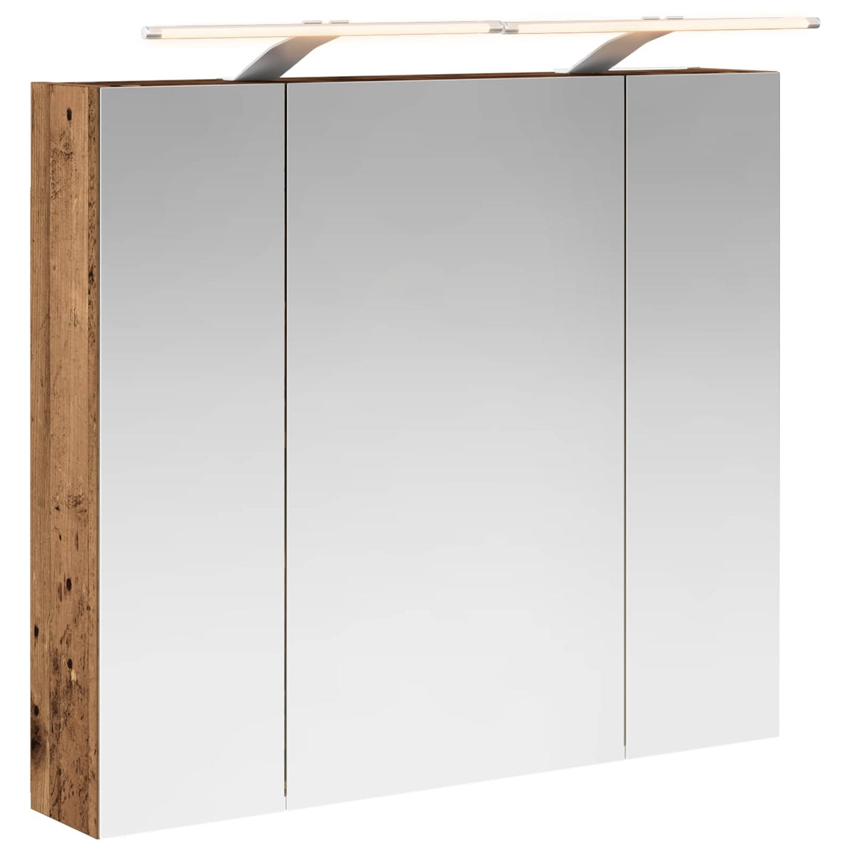 Badeværelsesspejlskab Gammelt træ 80 x 14.5 x 70 cm
