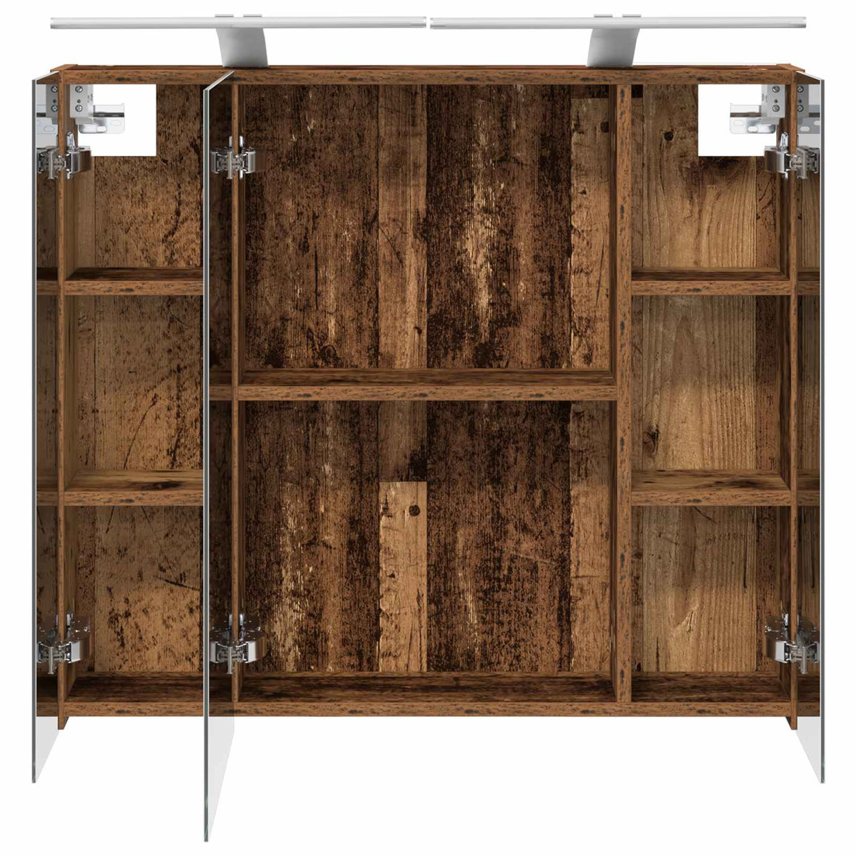 Badeværelsesspejlskab Gammelt træ 80 x 14.5 x 70 cm