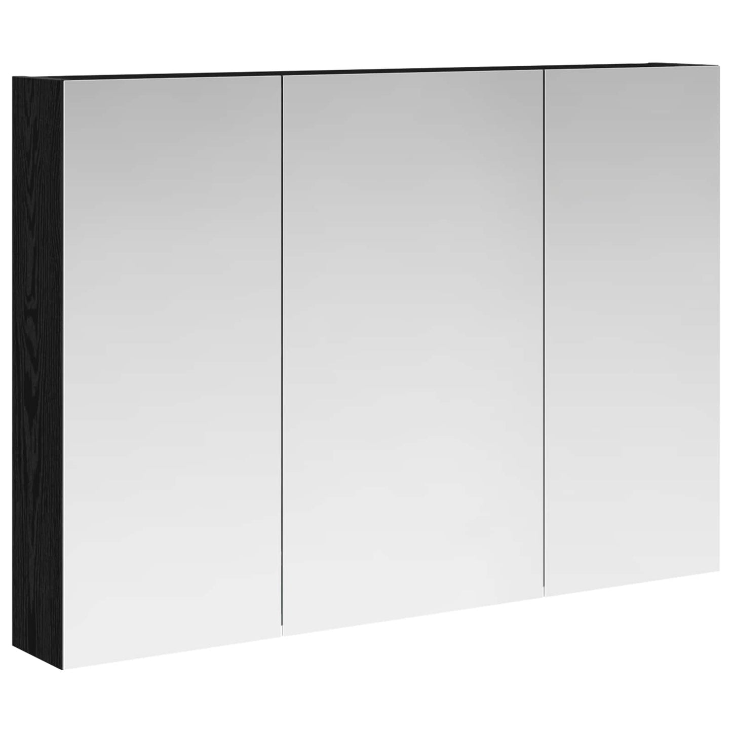 Badeværelsesspejlskab Sort eg 100 x 14,5 x 70 cm