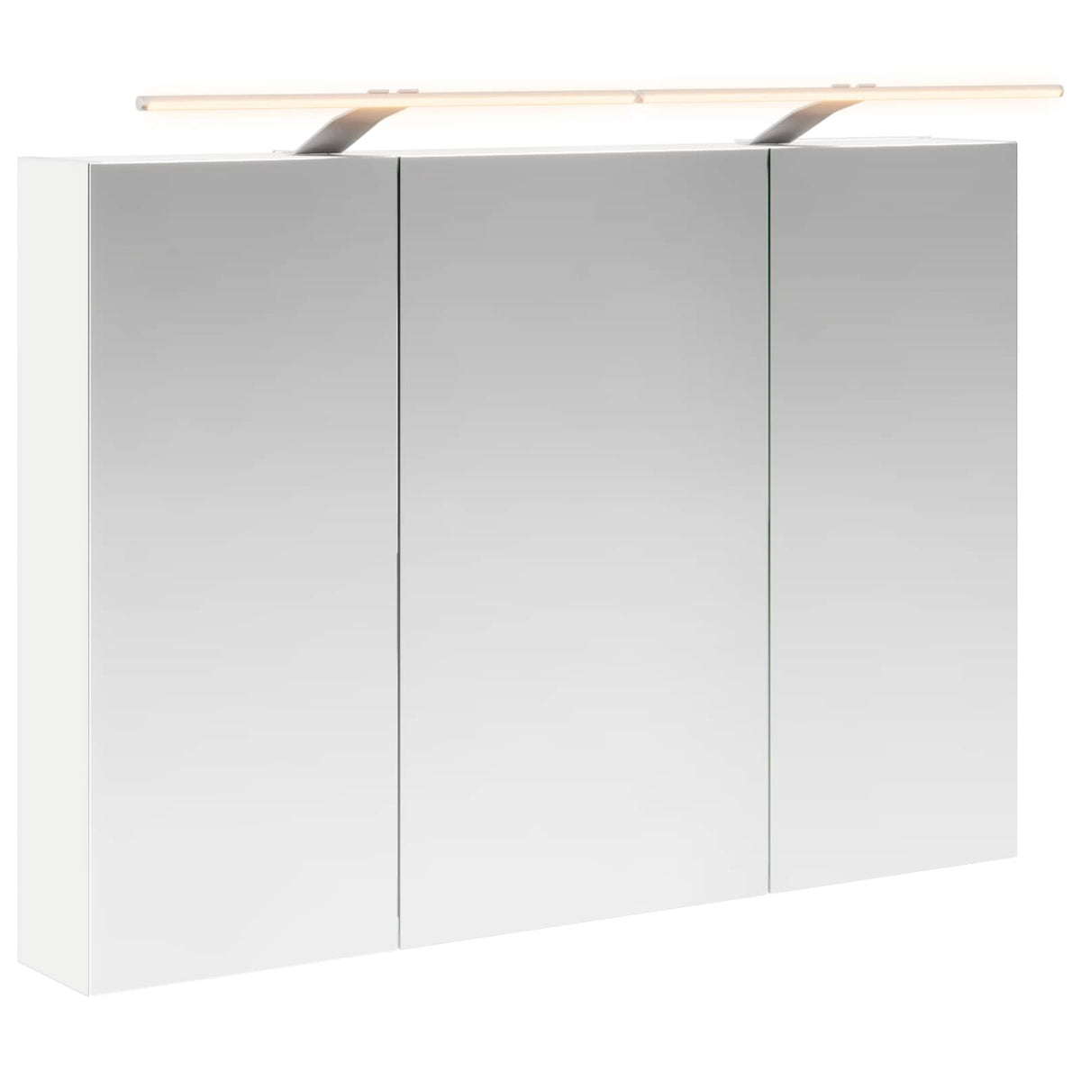 Badeværelsesspejlskab Hvid 100 x 14,5 x 70 cm Konstrueret træ