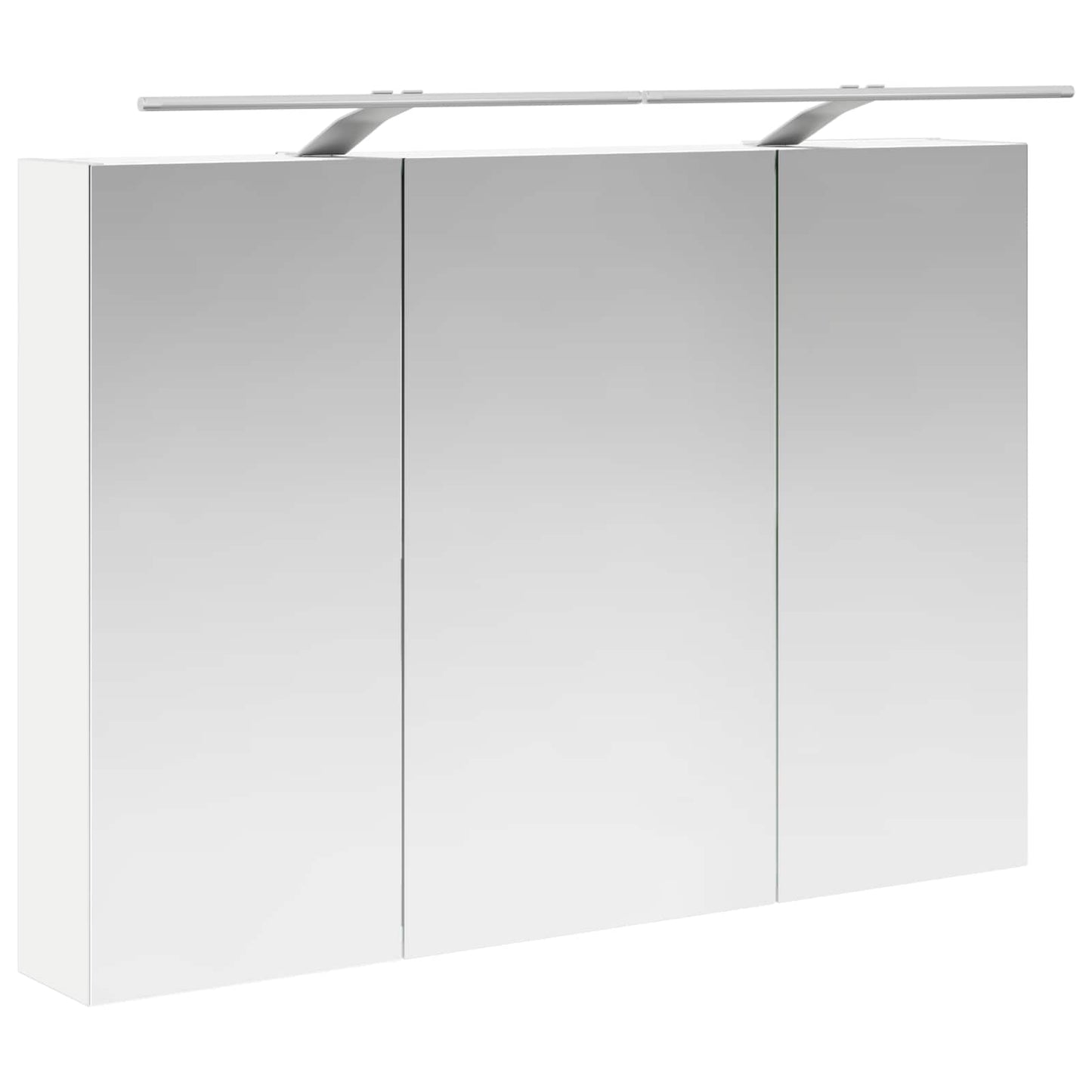 Badeværelsesspejlskab Hvid 100 x 14,5 x 70 cm Konstrueret træ