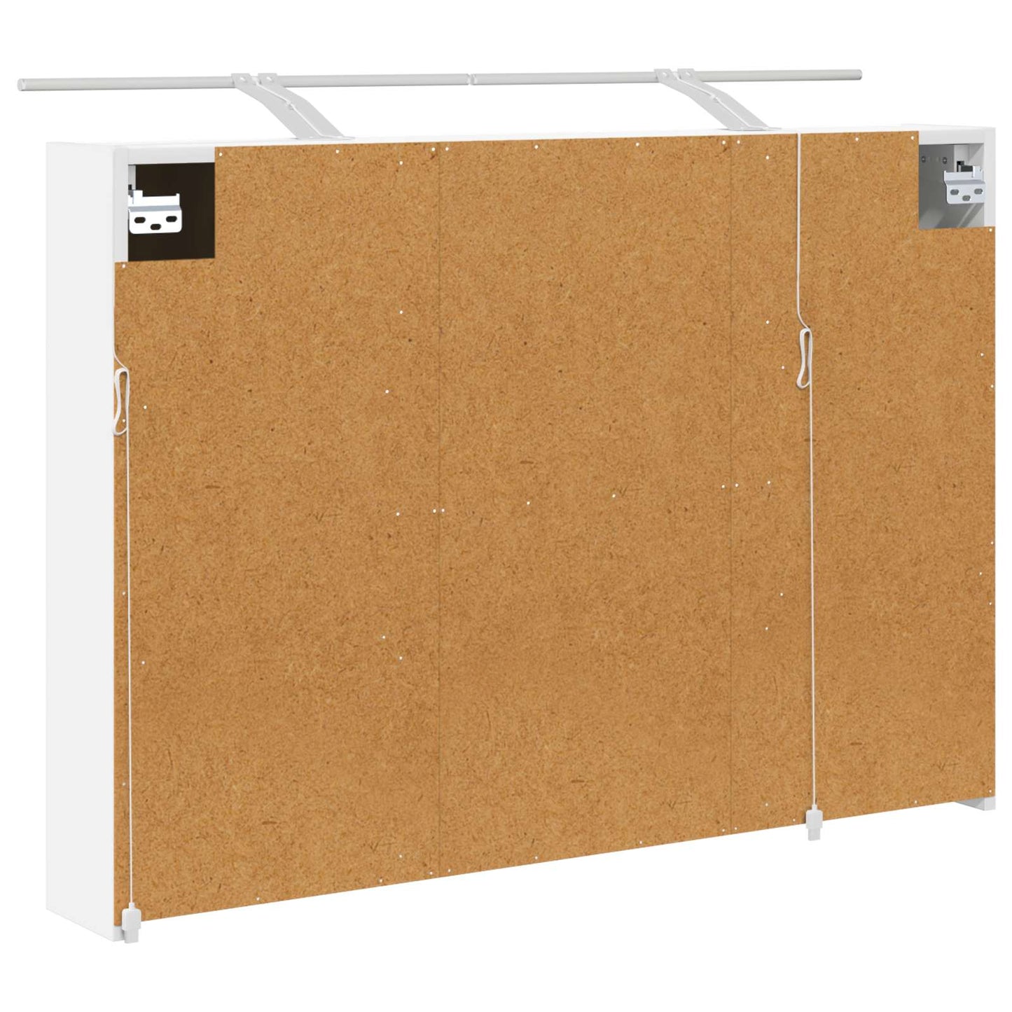 Badeværelsesspejlskab Hvid 100 x 14,5 x 70 cm Konstrueret træ