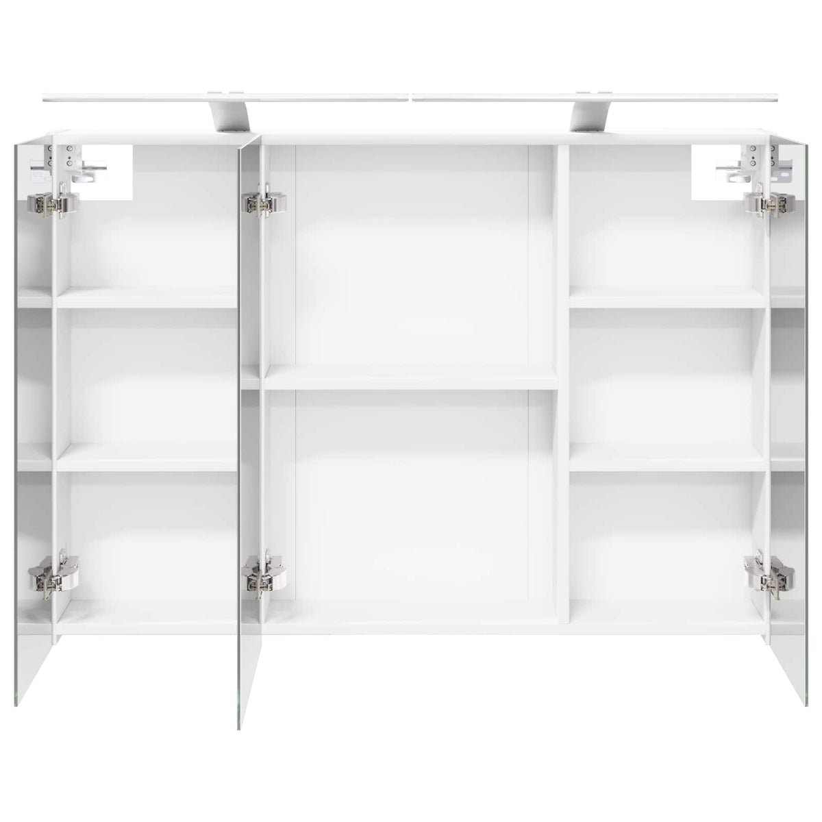 Badeværelsesspejlskab Hvid 100 x 14,5 x 70 cm Konstrueret træ