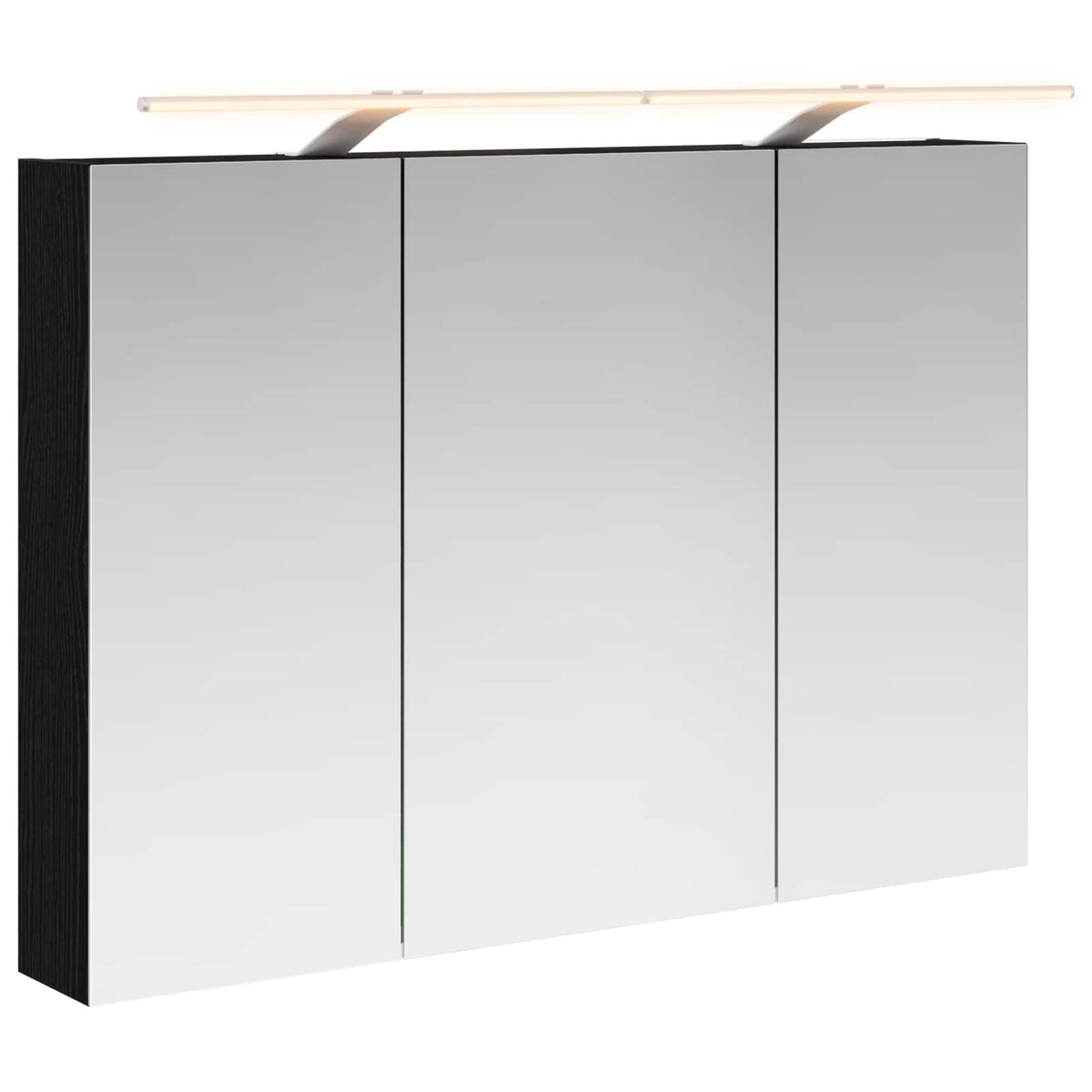 Badeværelsesspejlskab Sort eg 100 x 14,5 x 70 cm