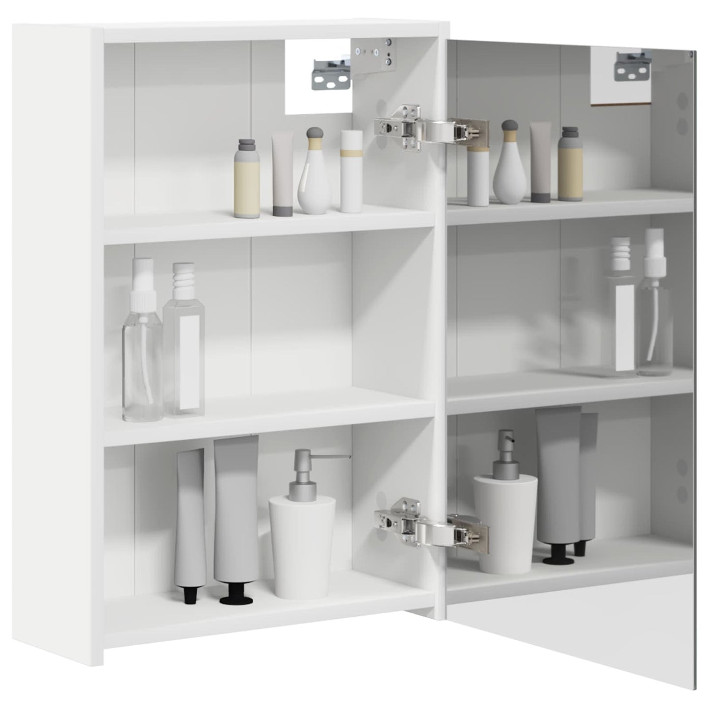 Badeværelsesspejlskab Hvid 43 x 16 x 62.5 cm Konstrueret træ