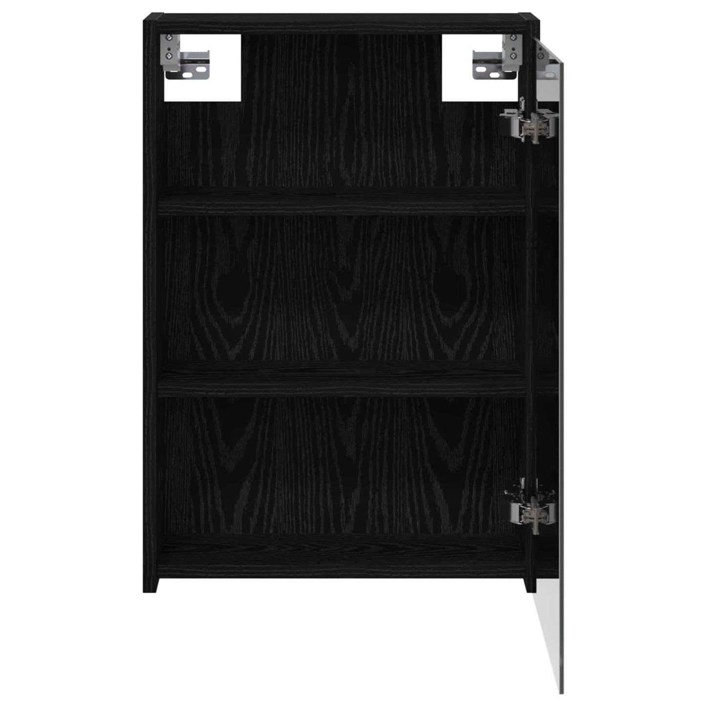 Badeværelsesspejlskab Sort eg 43 x 16 x 62.5 cm Konstrueret træ