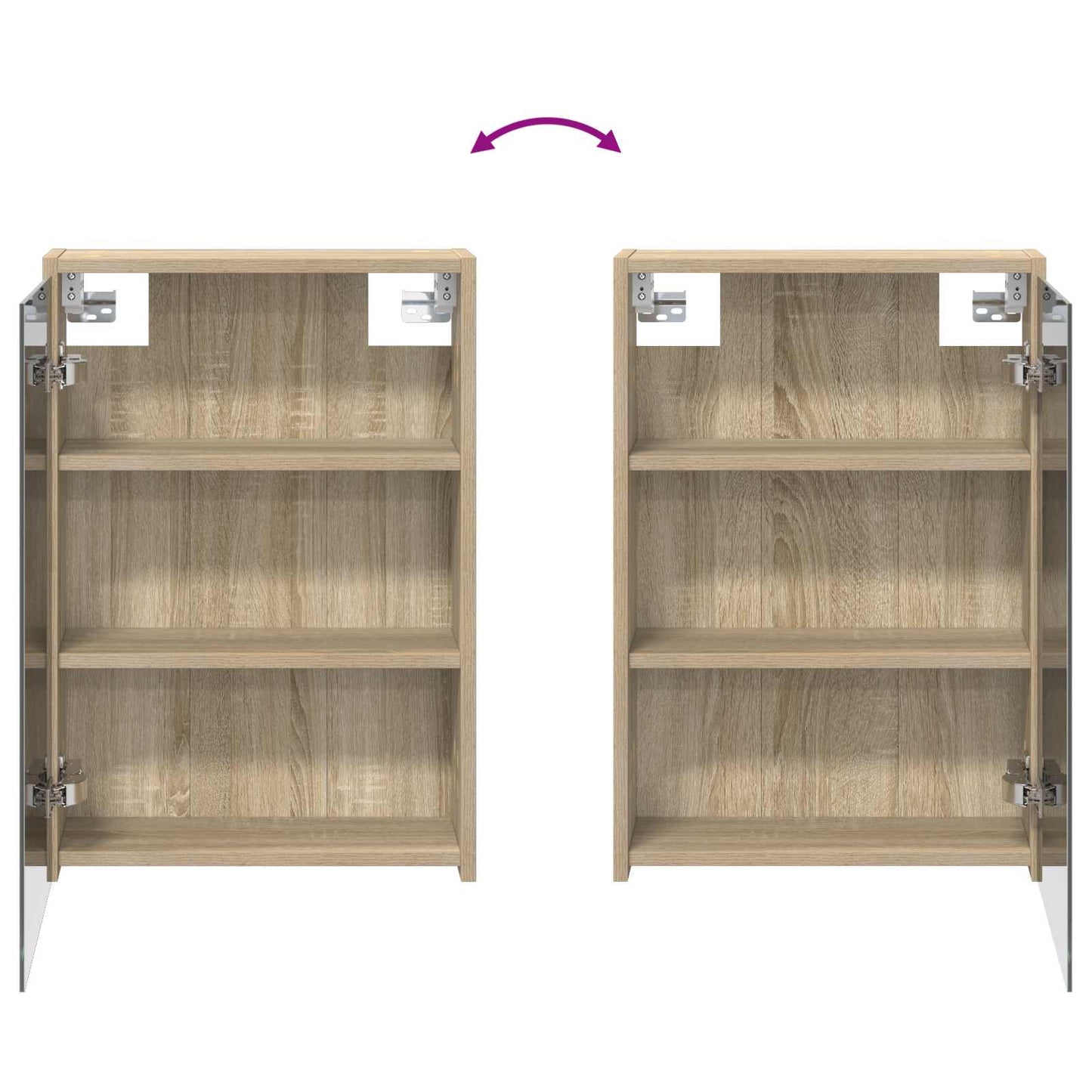 Badeværelsesspejlskab Sonoma eg 43 x 16 x 62.5 cm