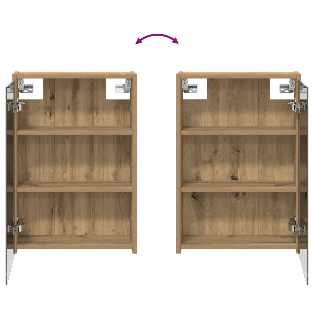 Badeværelsesspejlskab Artisan eg 43 x 16 x 62.5 cm