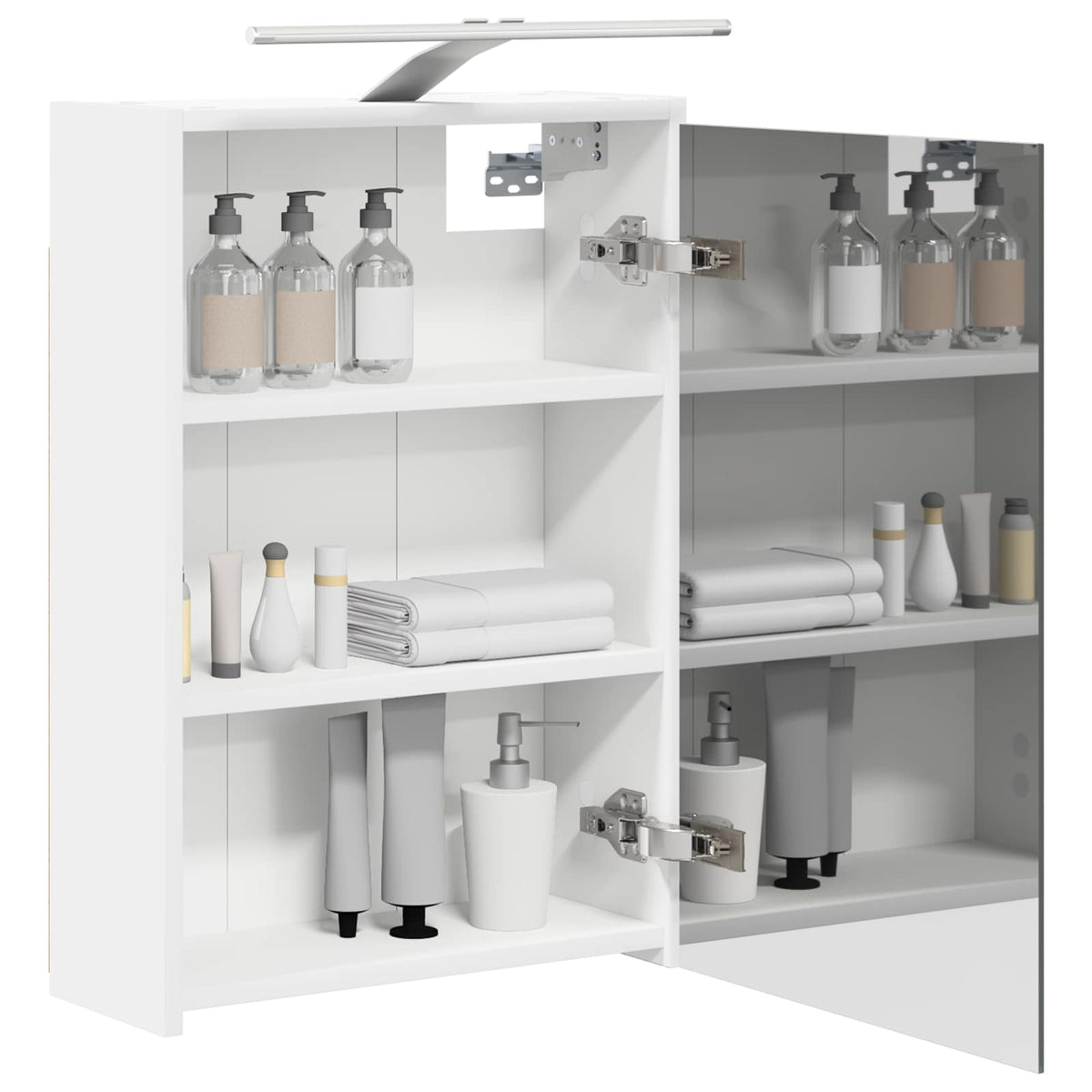 Badeværelsesspejlskab Hvid 43 x 16 x 62.5 cm Konstrueret træ