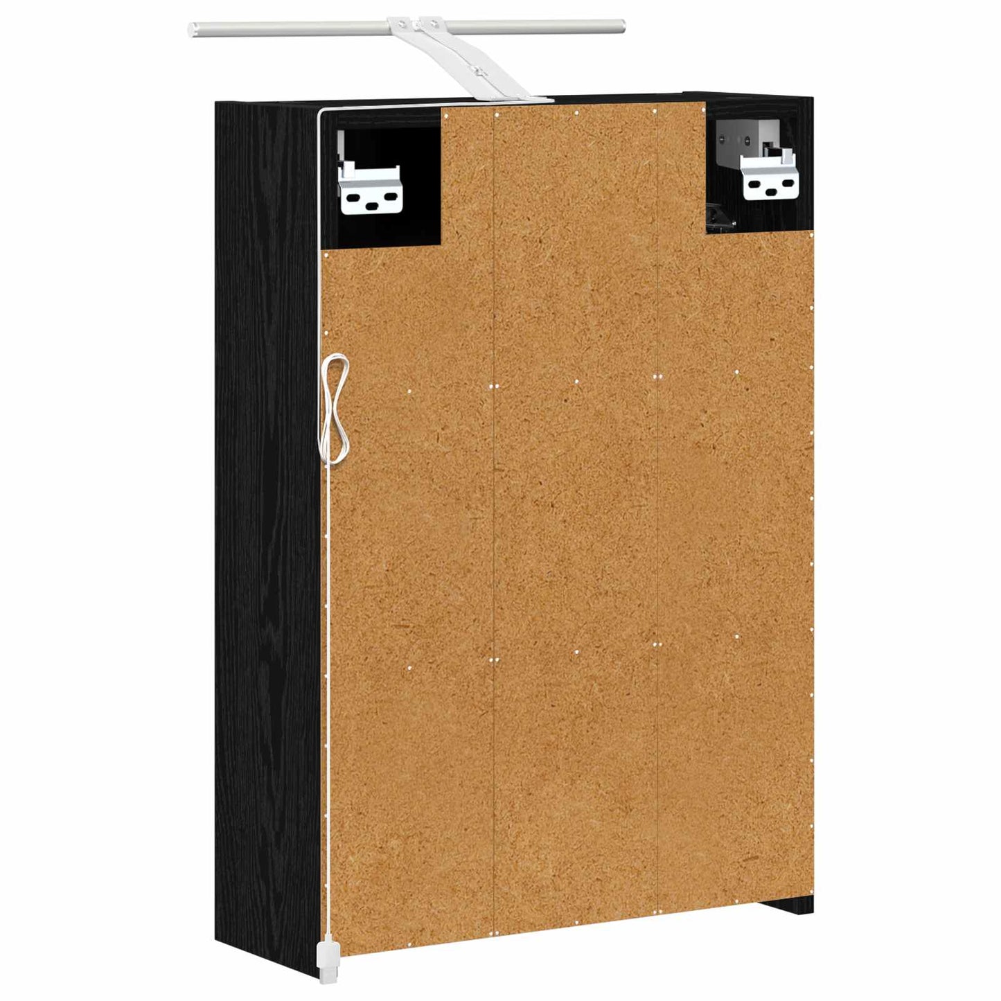 Badeværelsesspejlskab Sort eg 43 x 16 x 62.5 cm Konstrueret træ