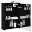 Badeværelsesspejlskab Sort eg 43 x 16 x 62.5 cm Konstrueret træ
